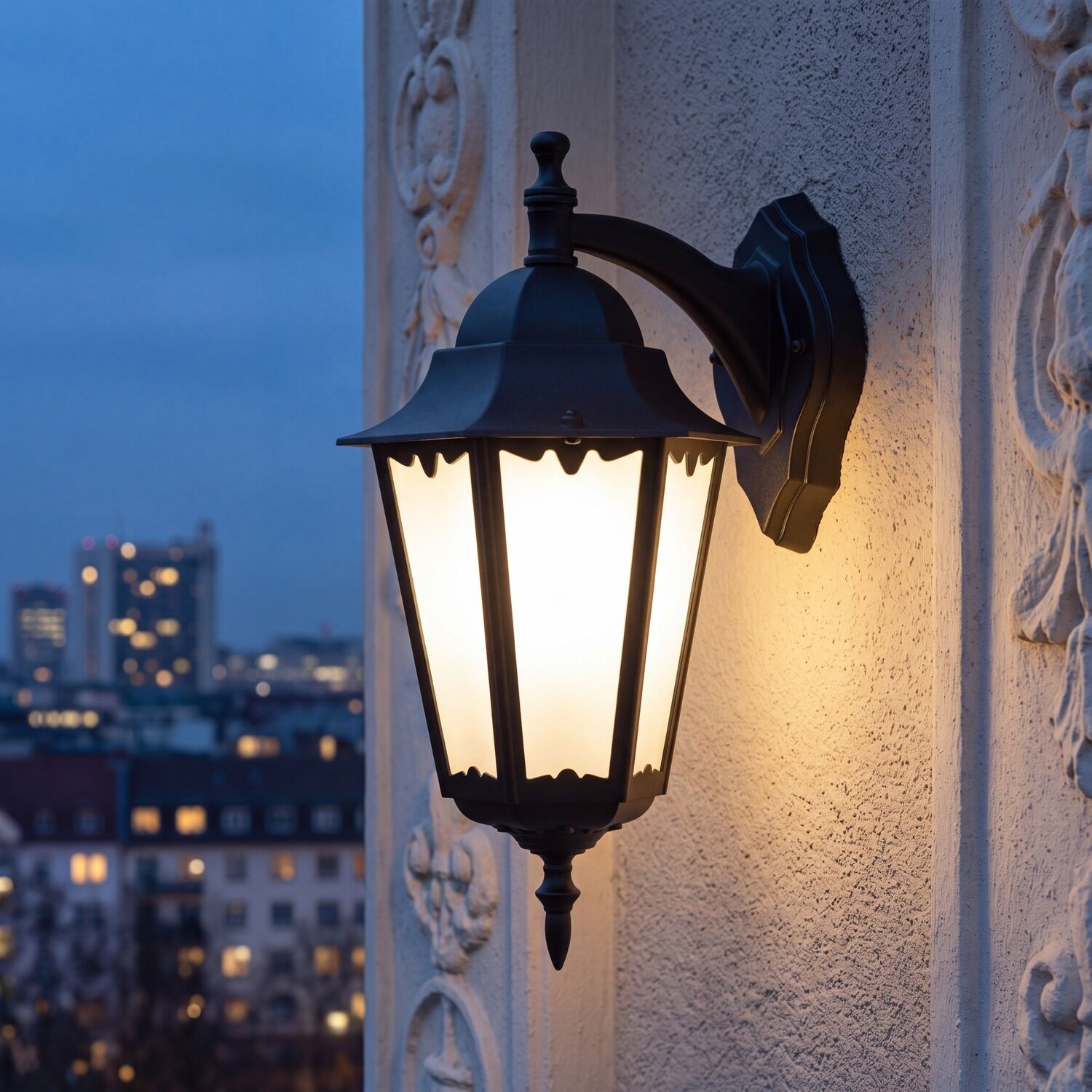 Lampe d'extérieur IP43 Rustique Aluminium Verre E27