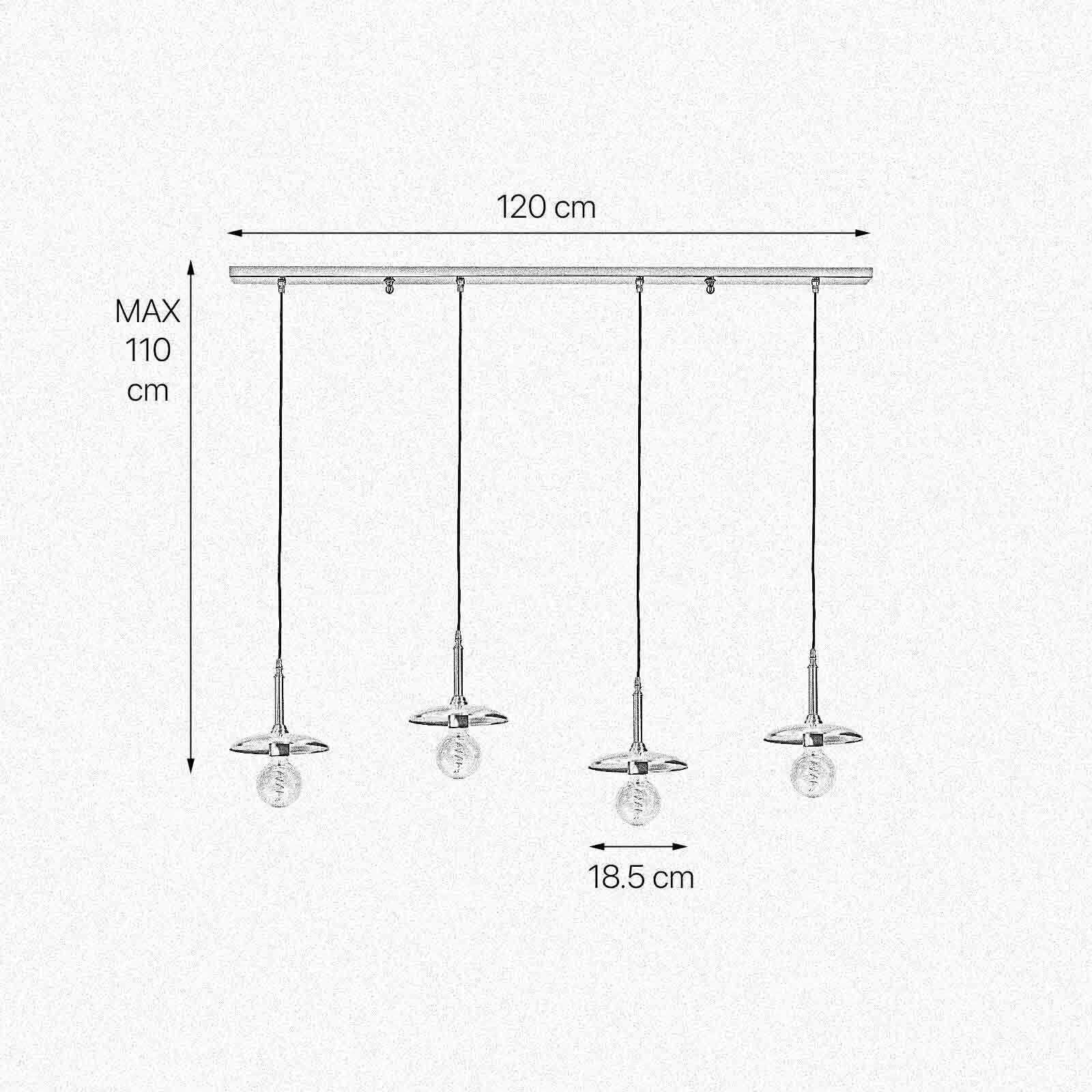 Hängeleuchte 4-flammig in Bronze hell E27 Echt-Messing Hängeleuchte 4-flammig in Bronze hell E27 Echt-Messing