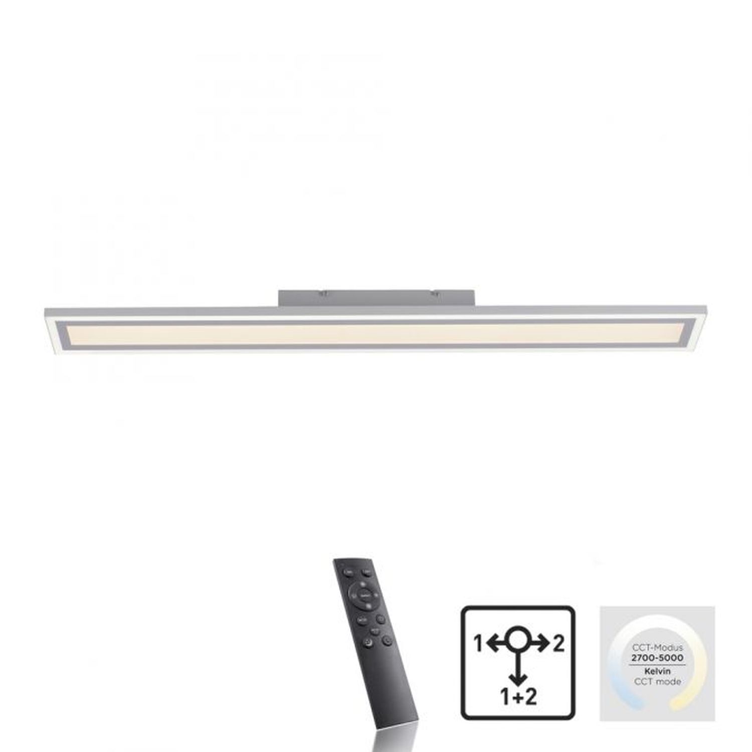 Lampe de plafonnier LED Télécommande dimmable 2000 lm L:100 cm Lampe de plafonnier LED Télécommande dimmable 2000 lm L:100 cm