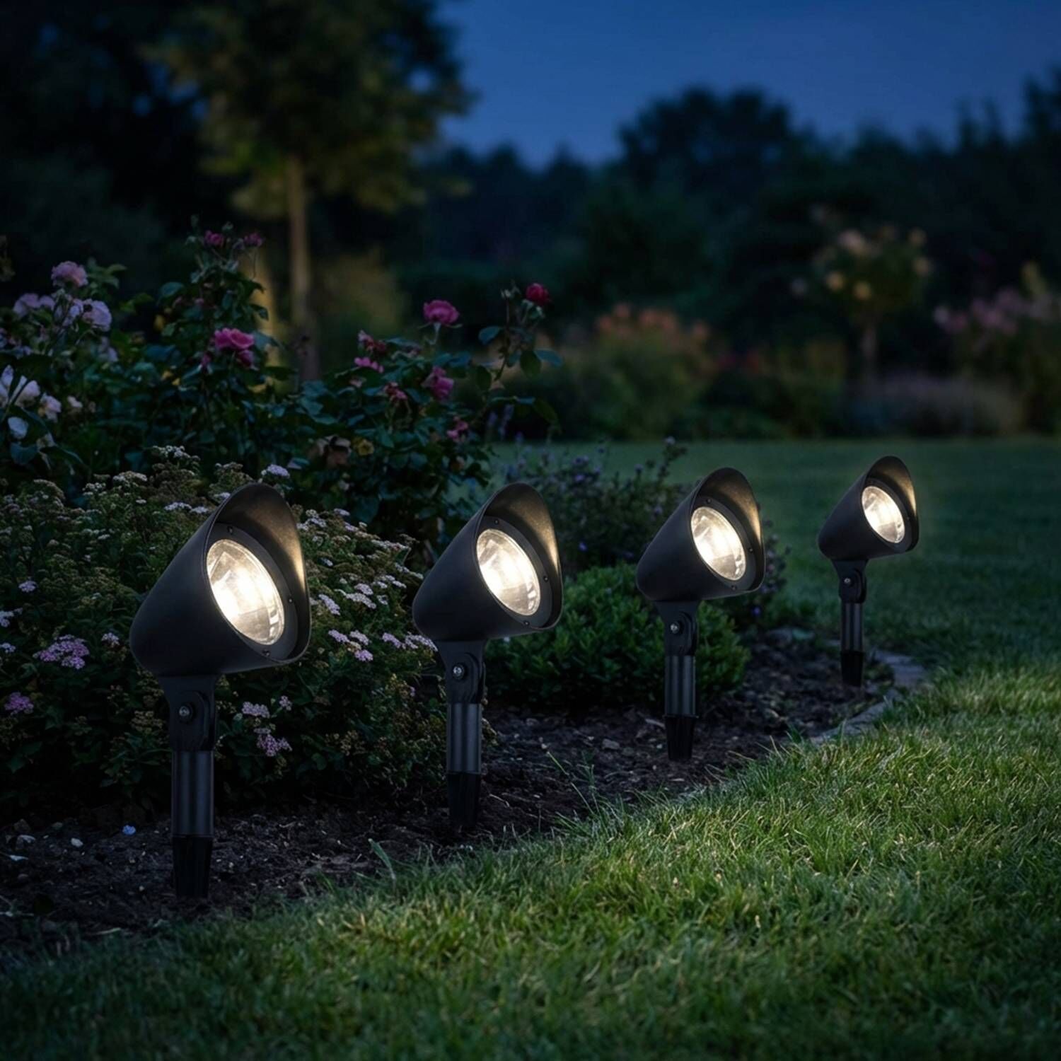 Gartenbeleuchtung, Bodenspots, LED-Licht, Außenbeleuchtung, Spots