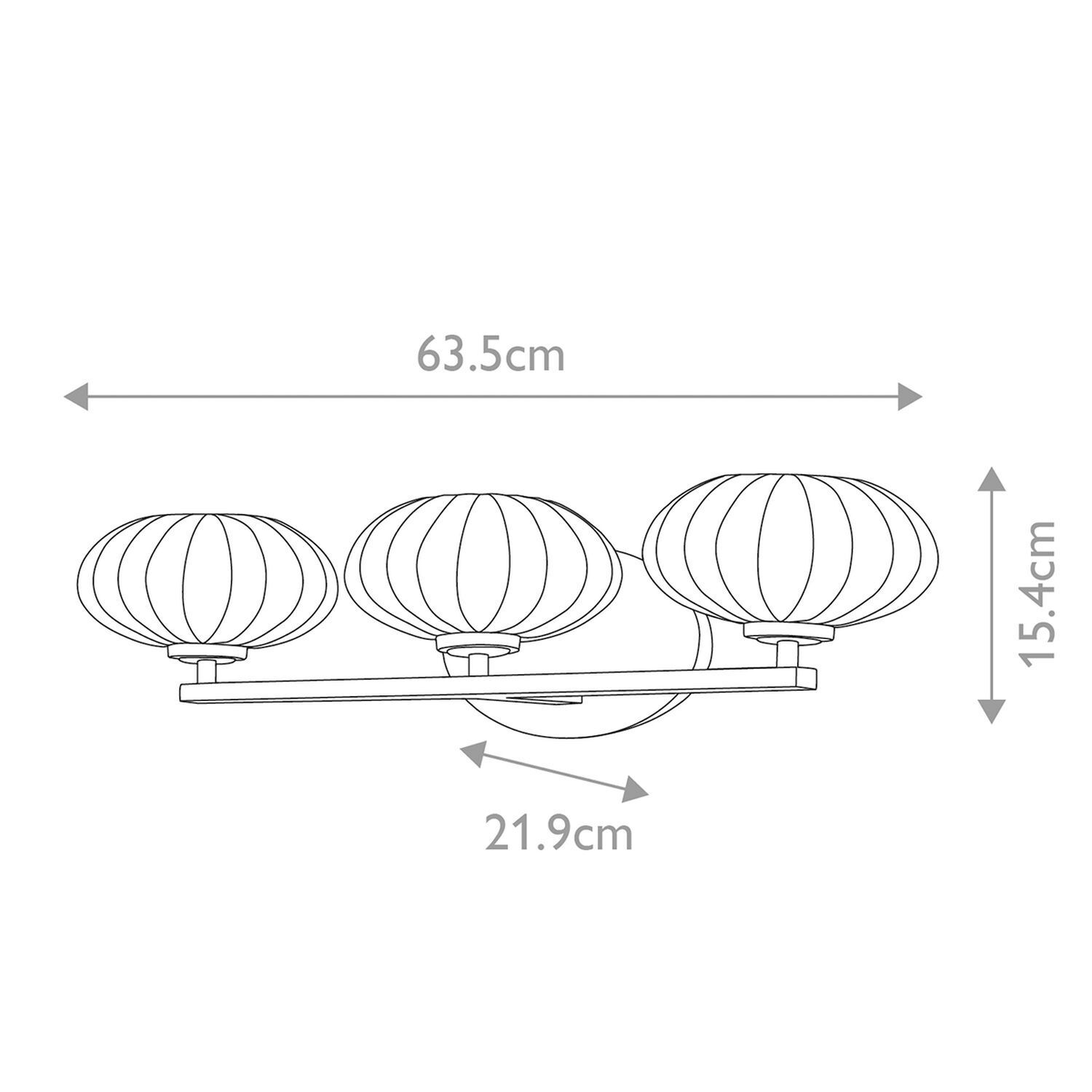 Deckenleuchte, Hängelampe, 3-Lampion-Design, Metallrahmen, Lampe mit Glaslampions