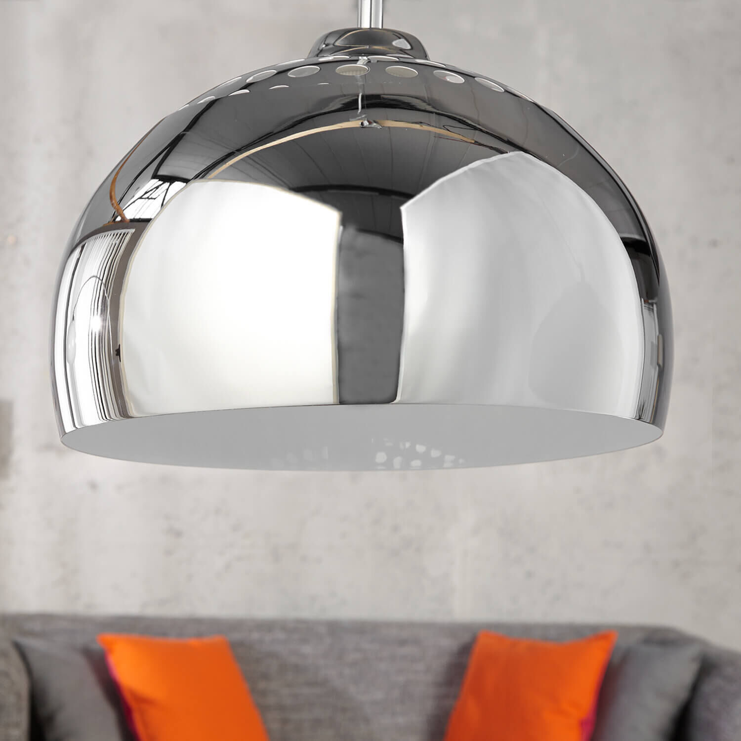 Lampe à suspendre Ø35cm rond rétro brillant