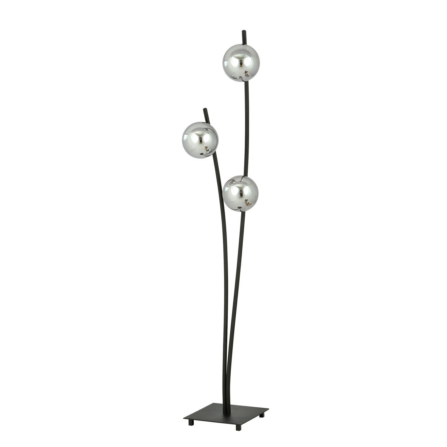 Stehleuchte klein 150 cm Schwarz Graphit E14 3-flammig Lampe