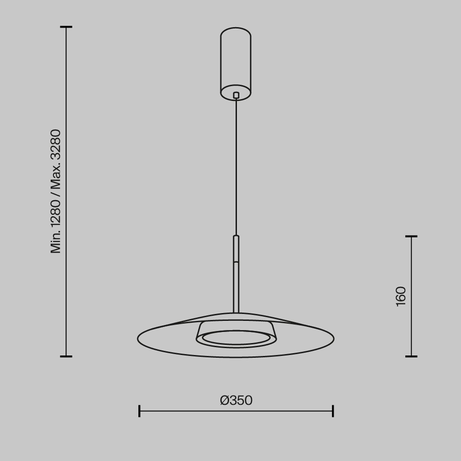 LED Pendelleuchte Aluminium warmweiß 3000 K 500 lm rund