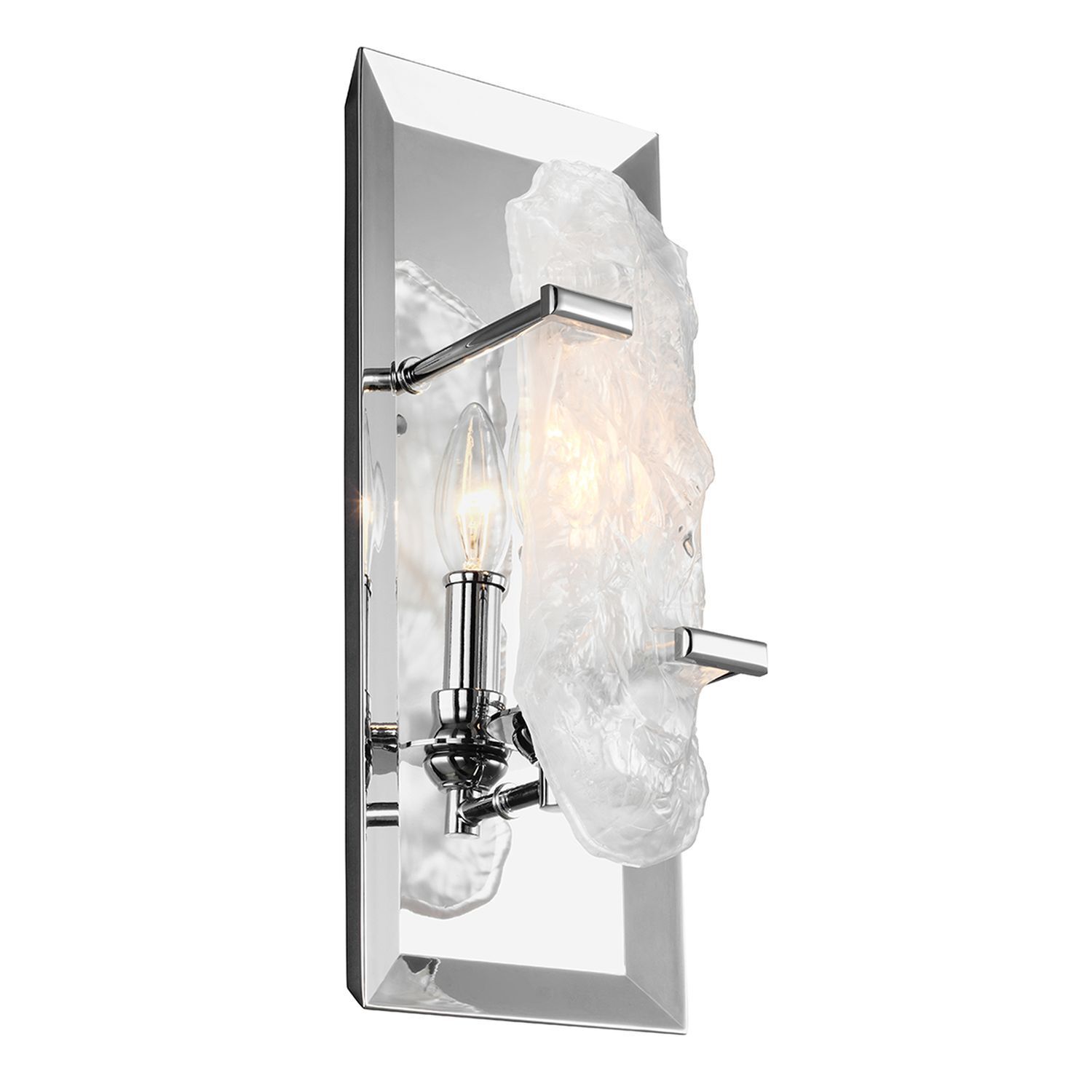 Applique murale LYSE Chrome Cristal Verre Lampe design