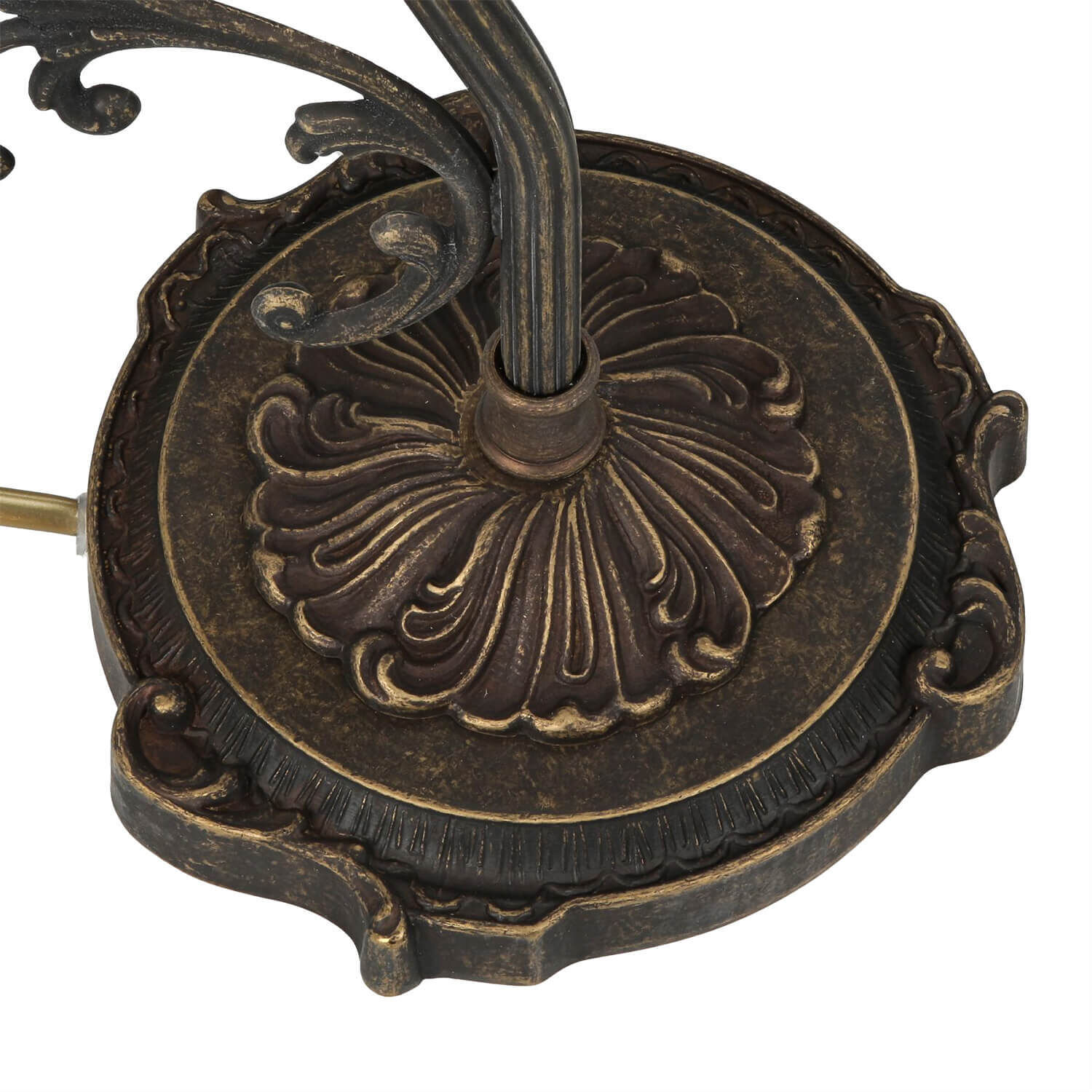 Nachttischlampe Weiß Messing Bronze