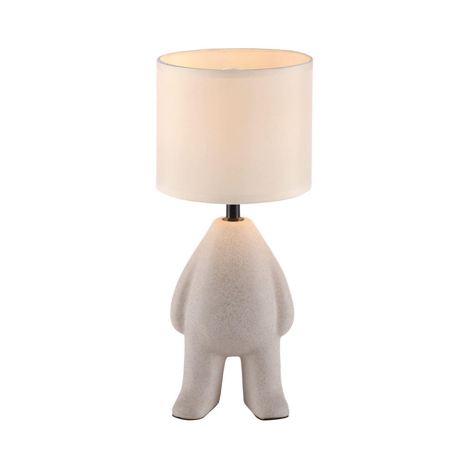 Lampe de chevet céramique tissu Teddy 38 cm E27 anti-éblouissement Lampe, Tischlampe