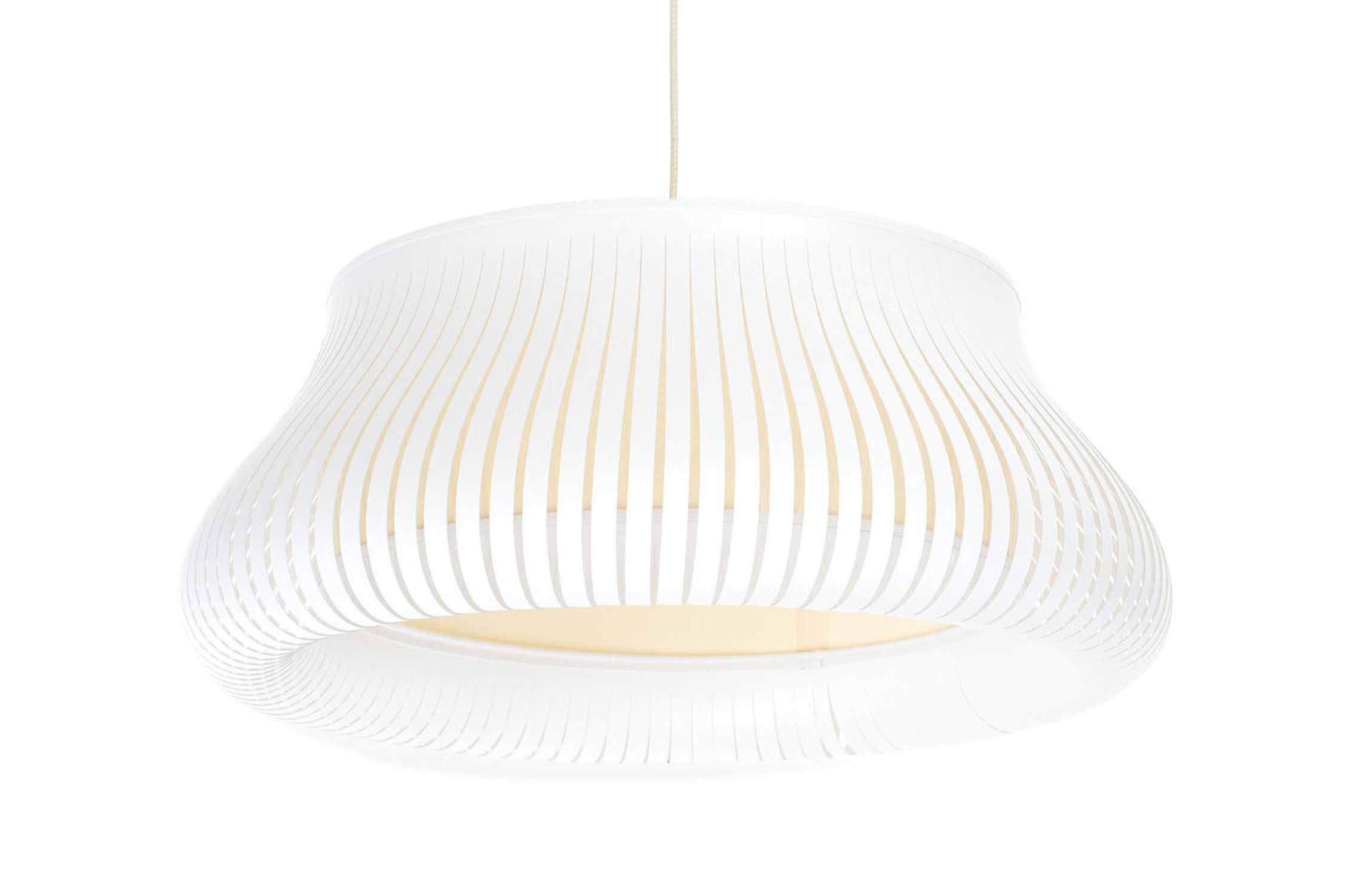 Hängelampe Gold Weiß E27 Ø30 cm rund blendarm gemütlich