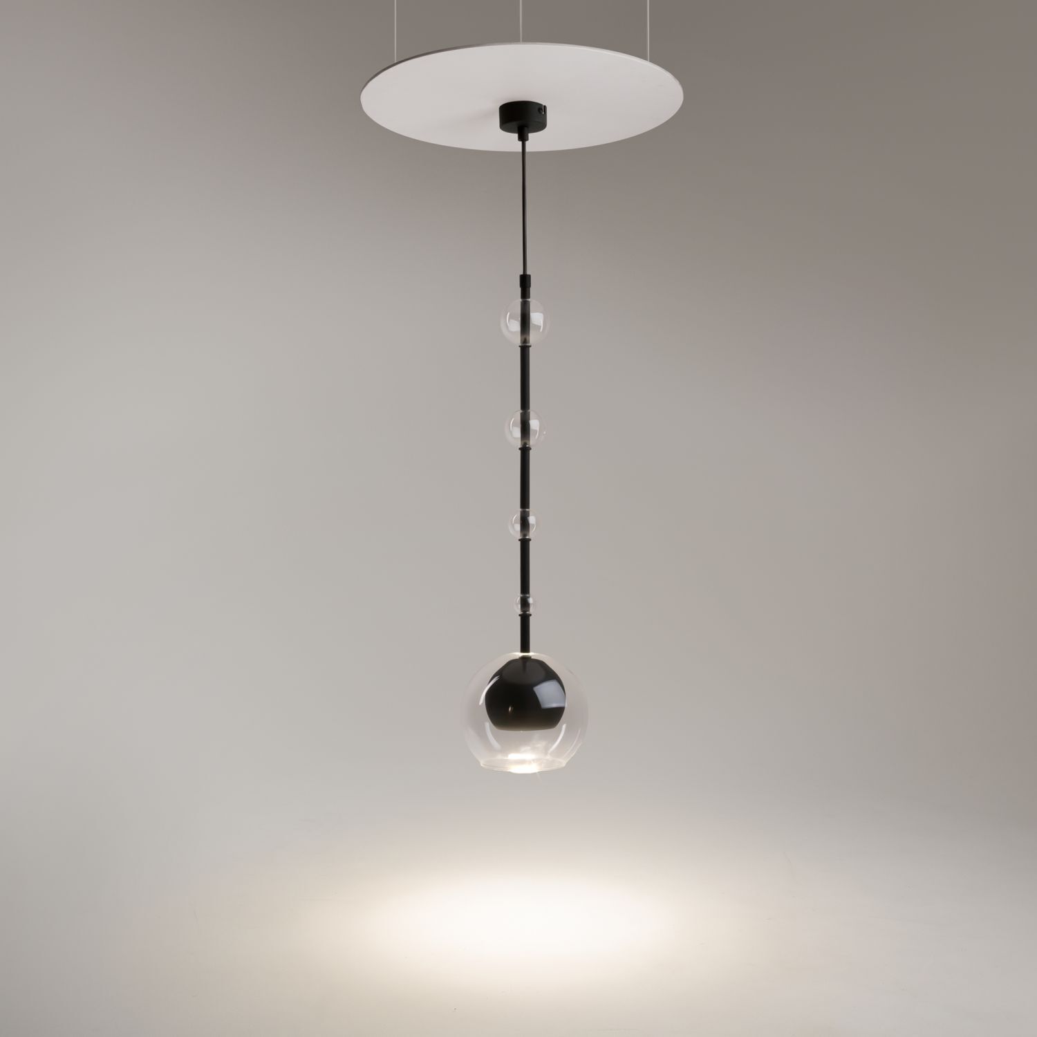 Hängelampe Metall Glas GU10 D: 16 cm H: max. 362,5 cm Lampe, Deckenleuchte, Kronleuchter