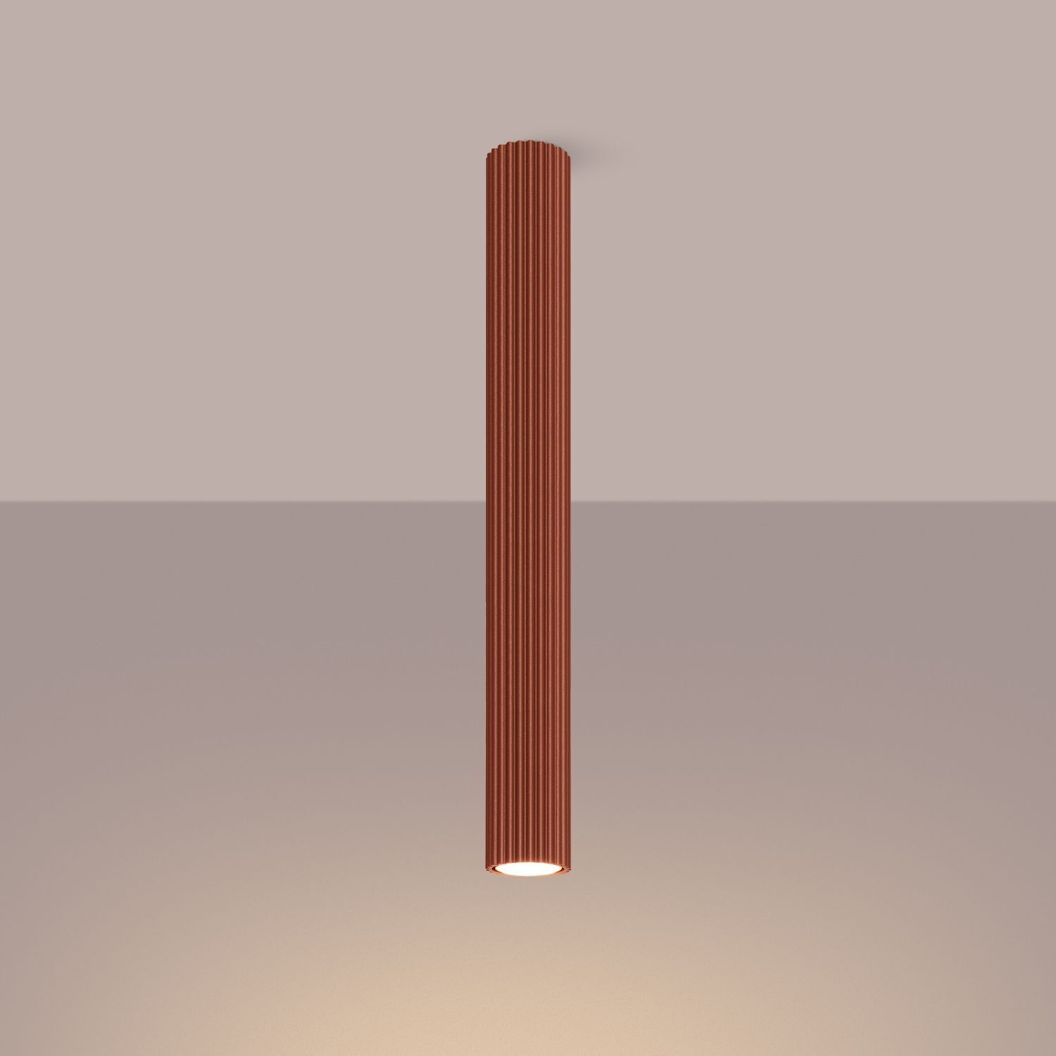 Aufbauspot schmal Ø 6,5 cm H: 60 cm GU10 Rot Modern Aluminium