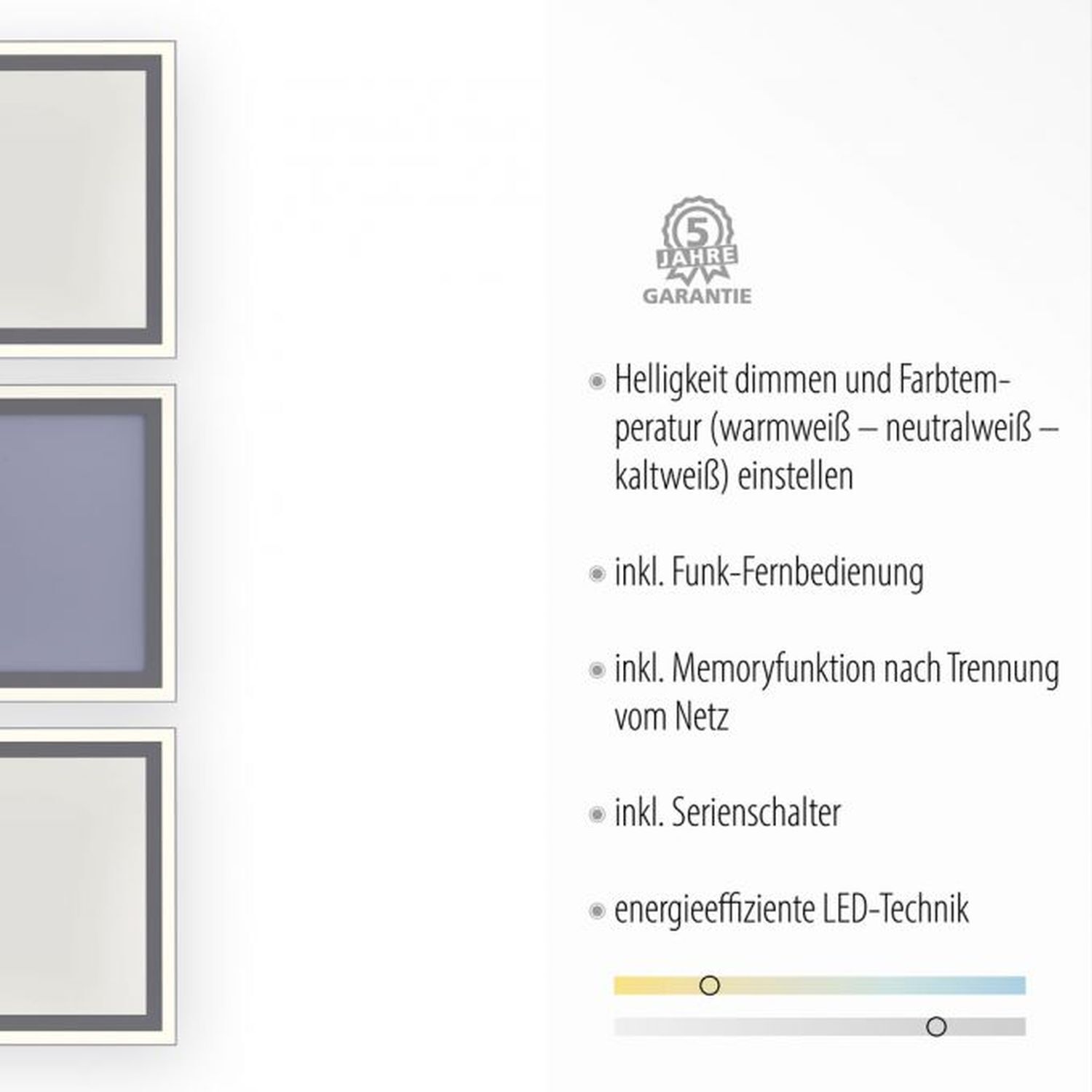 Dimmbare LED Deckenleuchte Fernbedienung 54 W 121,4 cm