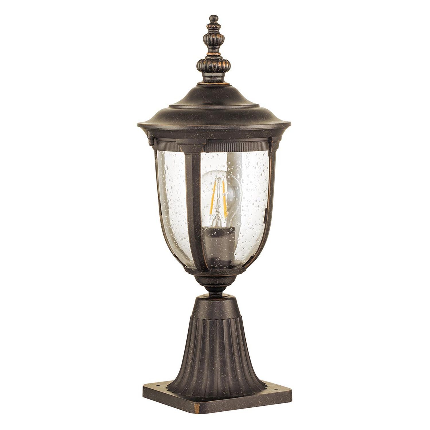 Sockelleuchte Garten IP44 46,6 cm hoch Rustikal in Bronze