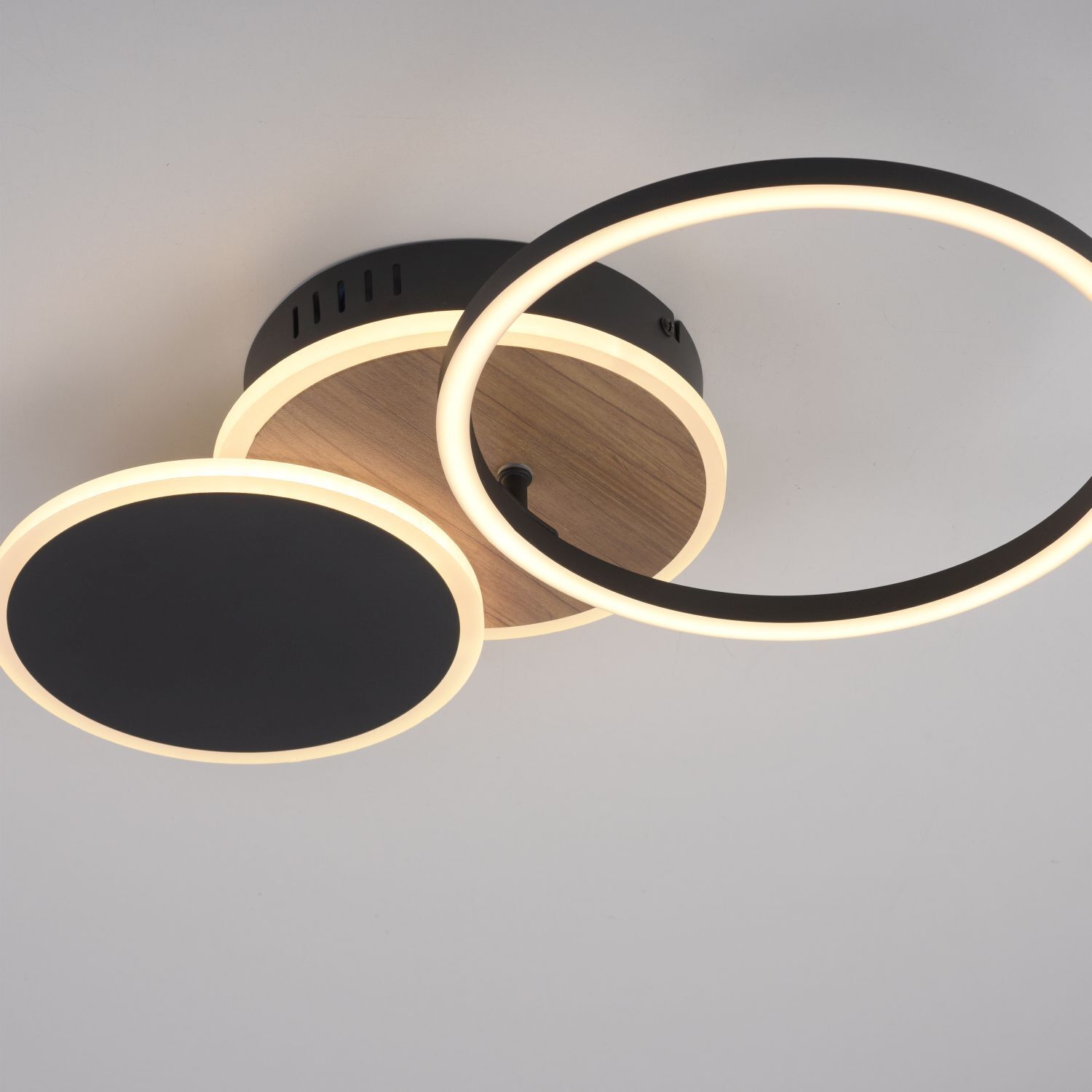 Lampe de plafonnier LED noir nature blanc chaud 26 W ajustable Lampe de plafonnier LED noir nature blanc chaud 26 W ajustable