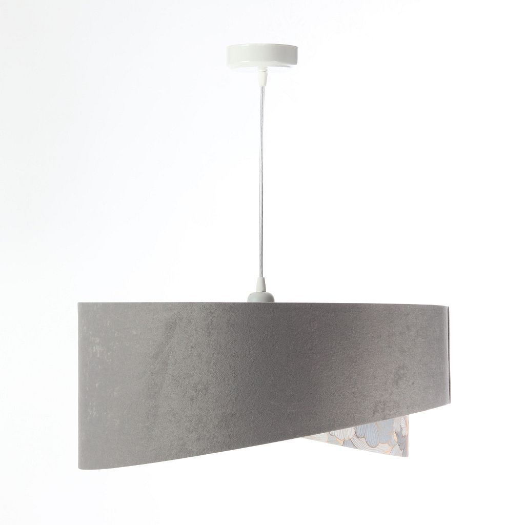 Suspension ronde D : 50 cm Tissu aspect velours KARIM