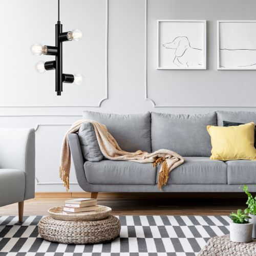 Hängeleuchte Wohnzimmer Modern Schwarz Metall