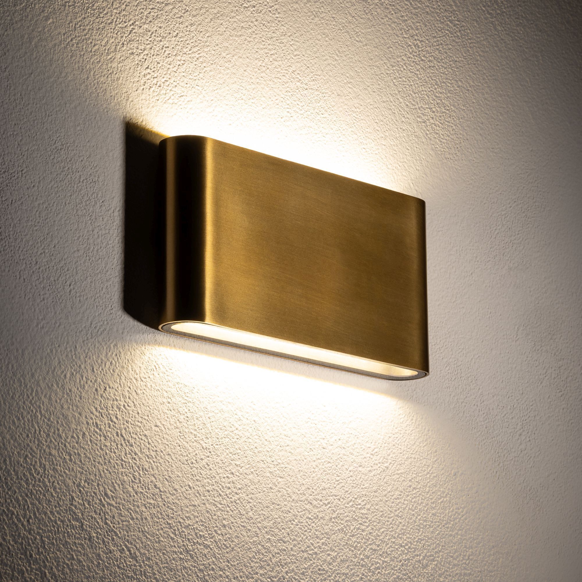 Wandleuchte, Wandlampe, Metall, Messing, LED-Beleuchtung
