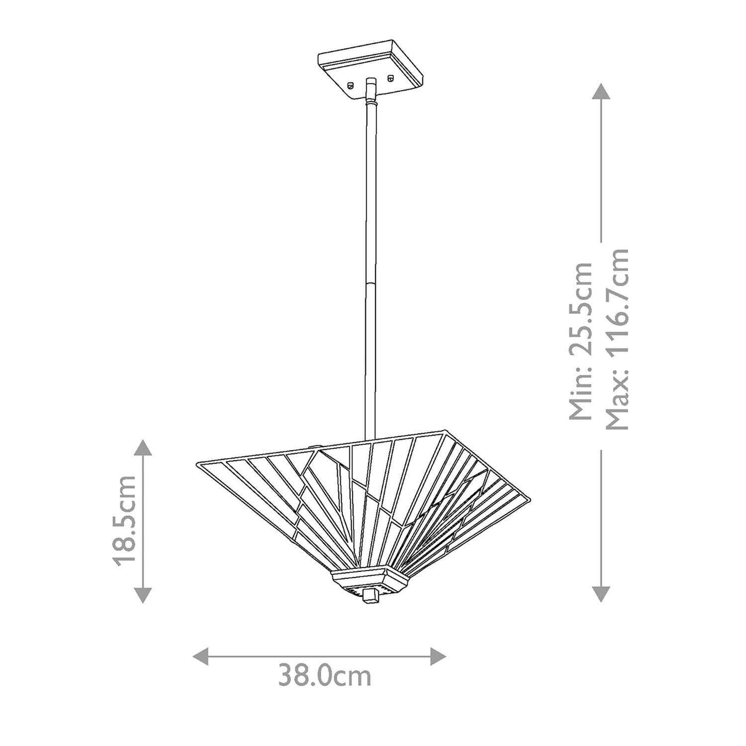 Deckenleuchte Glas Metall Tiffany Stil höhenverstellbar 2x E27 Deckenleuchte Glas Metall Tiffany Stil höhenverstellbar 2x E27