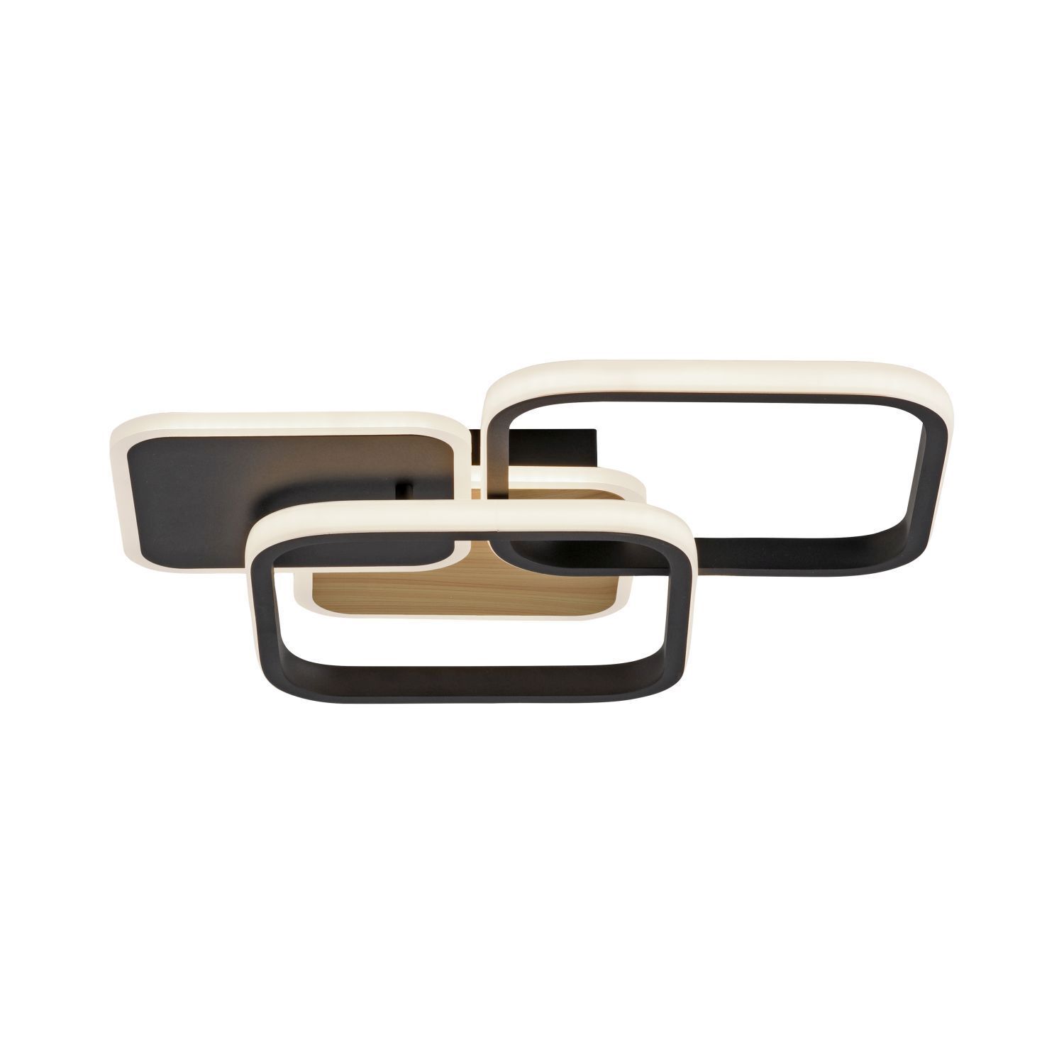 Lampe de plafonnier LED Métal L:46 cm 36 W Noir Naturel Zubehor, Brillen, Schnalle