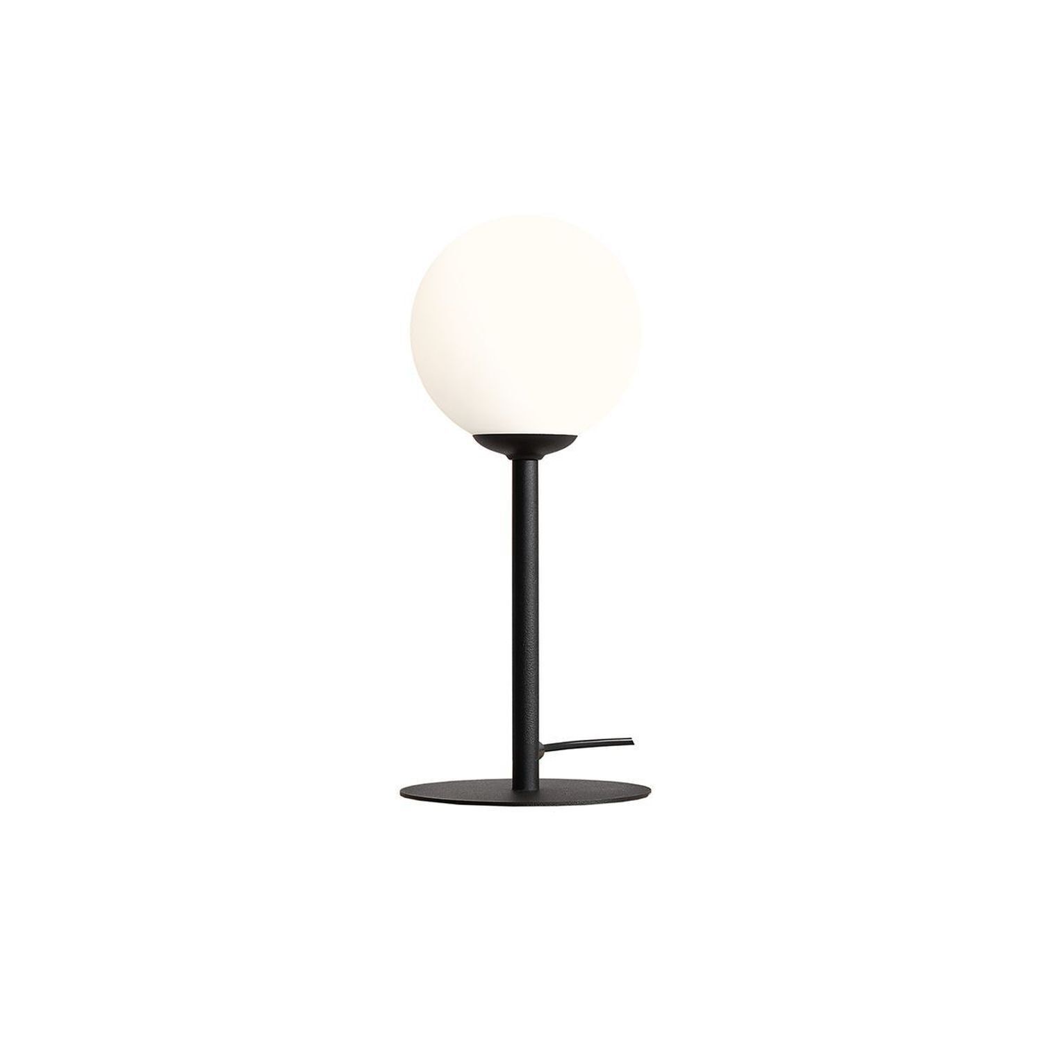 Lampe de table basse lumière Verre Métal Noir E14 Boule