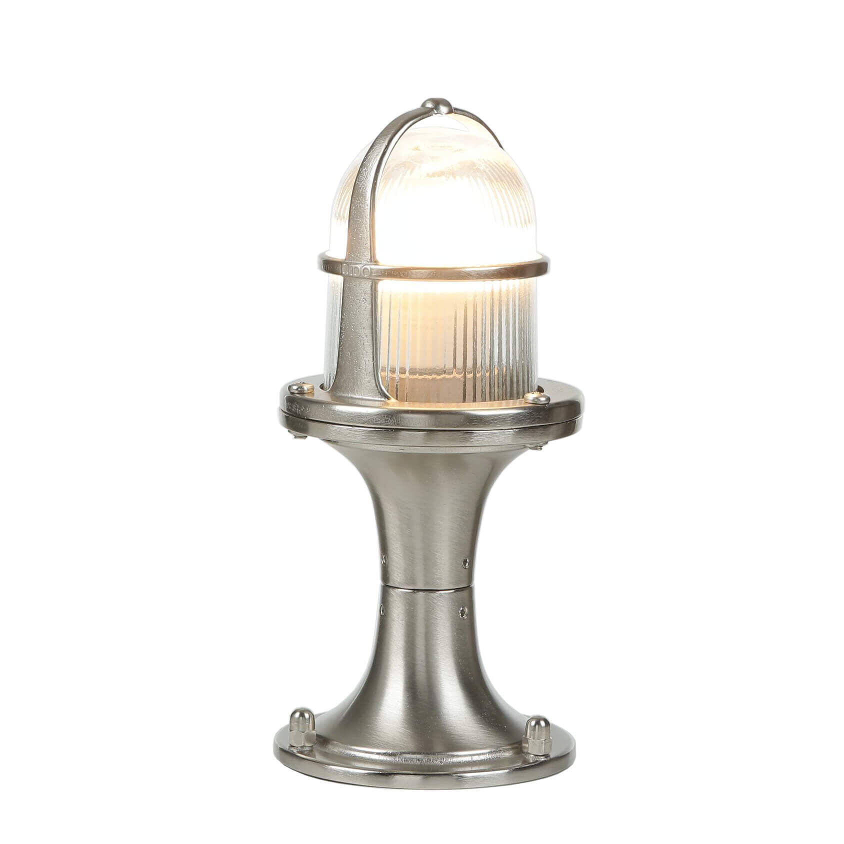 Luminaire de socle extérieur 25 cm E27 IP64 laiton verre