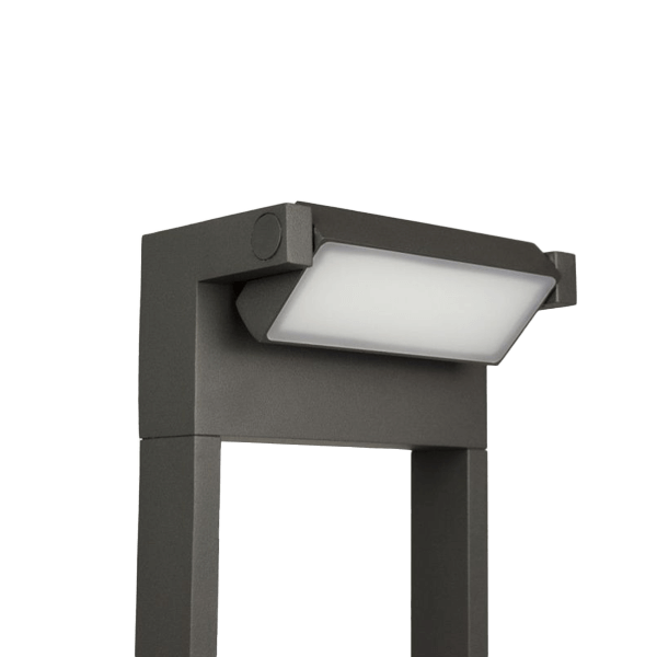 Luminaires d'allée LED Outdoor light, LED fixture, Wall mount, Dark gray, Rectangular panel