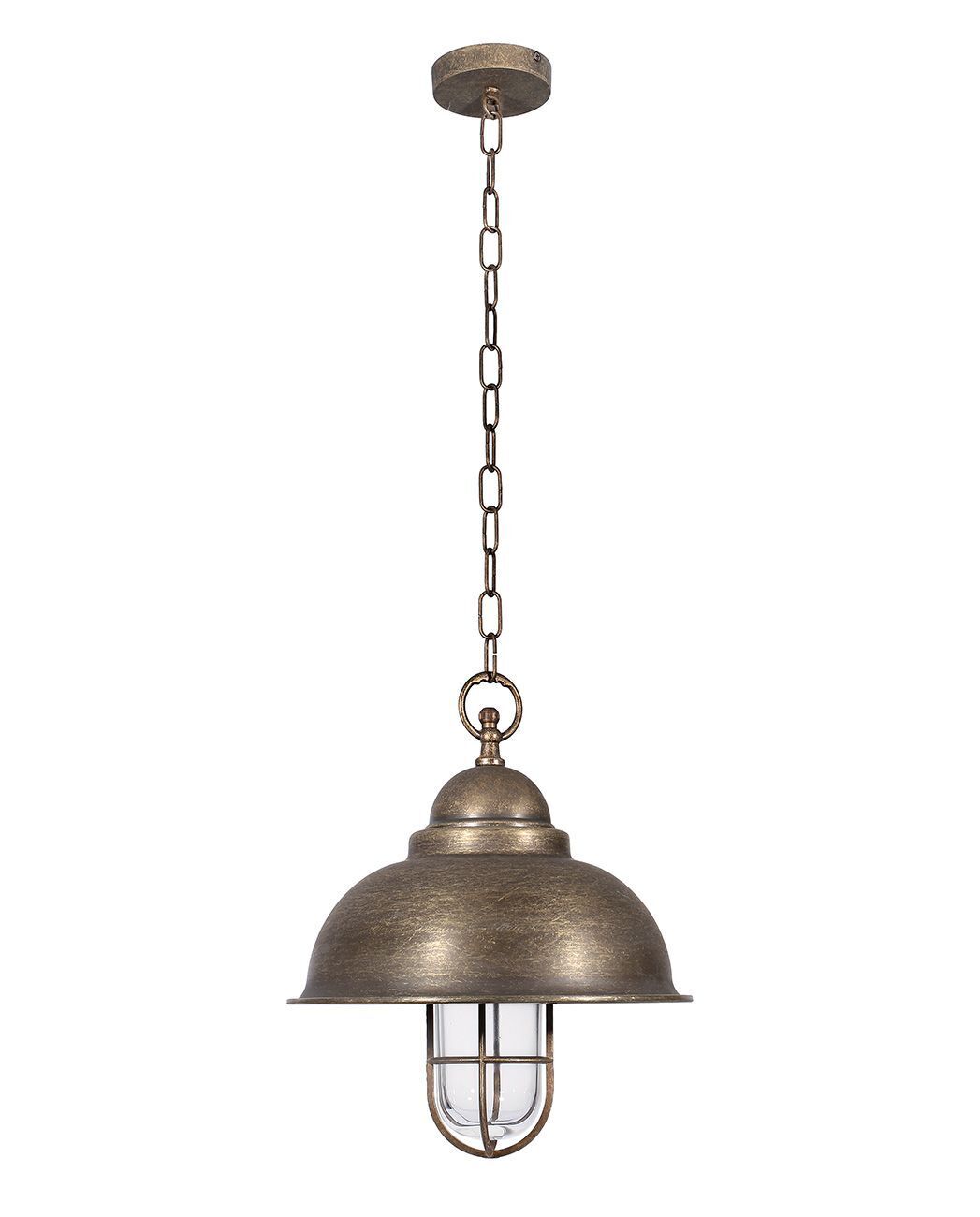 Messinglampe außen IP44 in Bronze antik Maritim