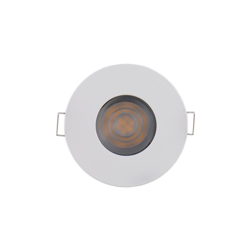 Spot encastré rond extérieur aluminium blanc Ø8,3cm