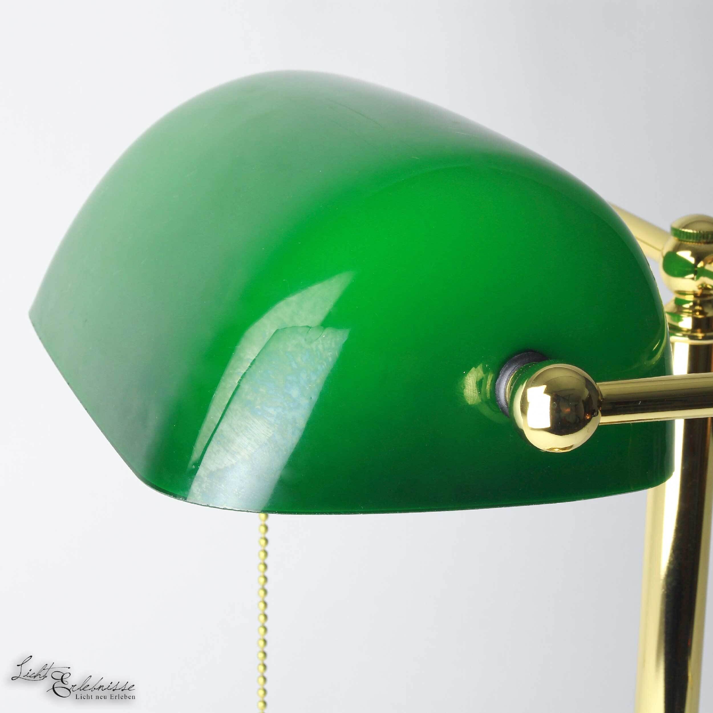 Lampe de banquier design, plaquée or 24 carats Lampe, Lampenschirm