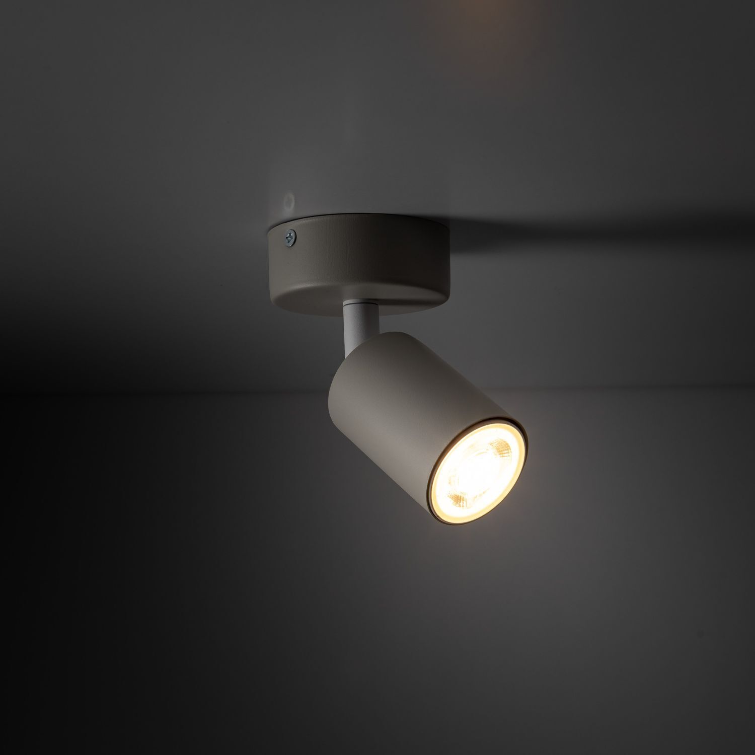 Kinderzimmerleuchte Decke Metall Ø 13 cm klein Beige GU10 Beleuchtung, Deckenleuchte