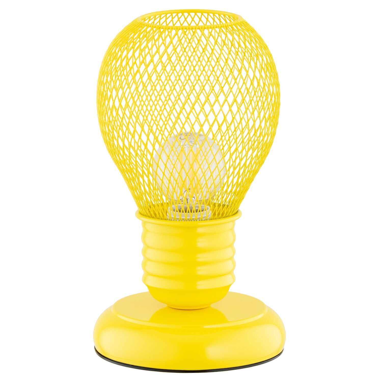 Lampe, Gelb, Mesh, Birne, Tischlampe