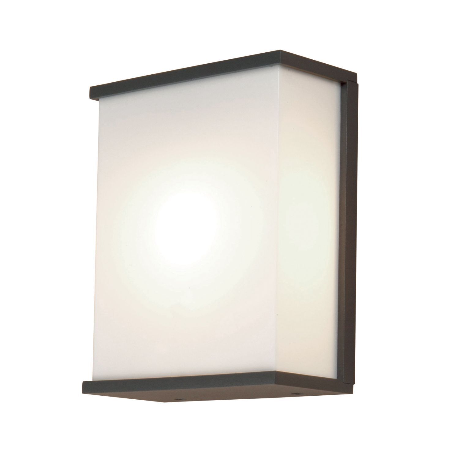 Lampe d'extérieur anthracite blanc rectangulaire IP44 style Bauhaus