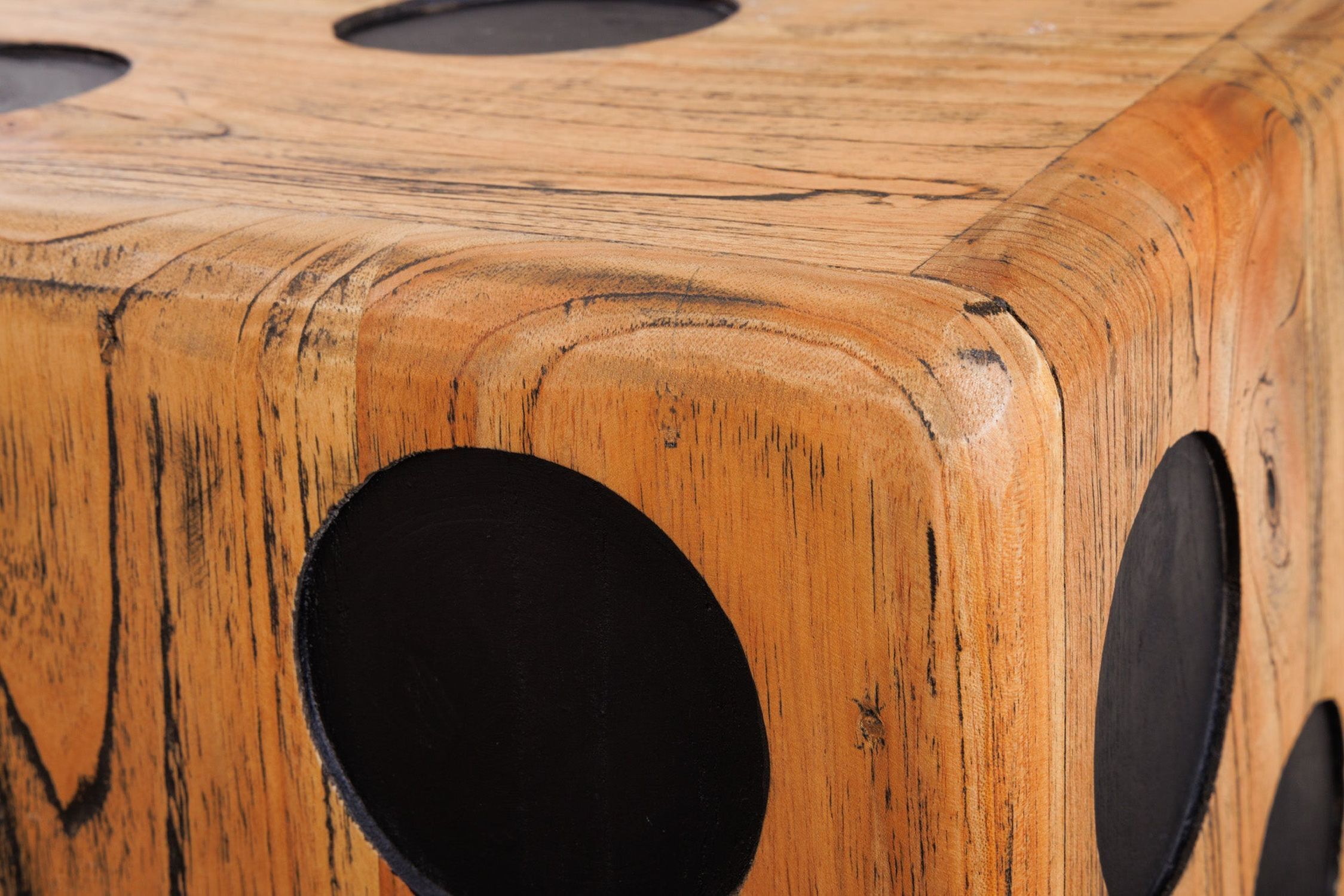 Beistelltisch Mindiholz in Natur 41 x 41 cm Holz, Sperrholz