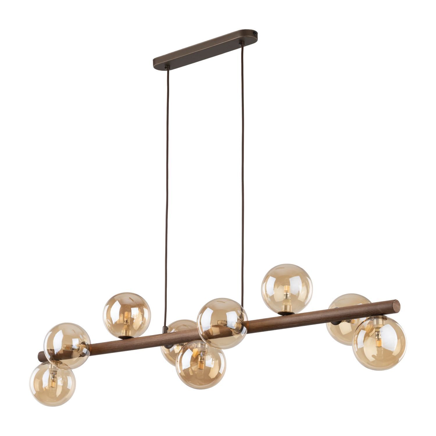 Hängeleuchte, Glühbirnen, Holzlampe, Vintagedesign, Beleuchtung