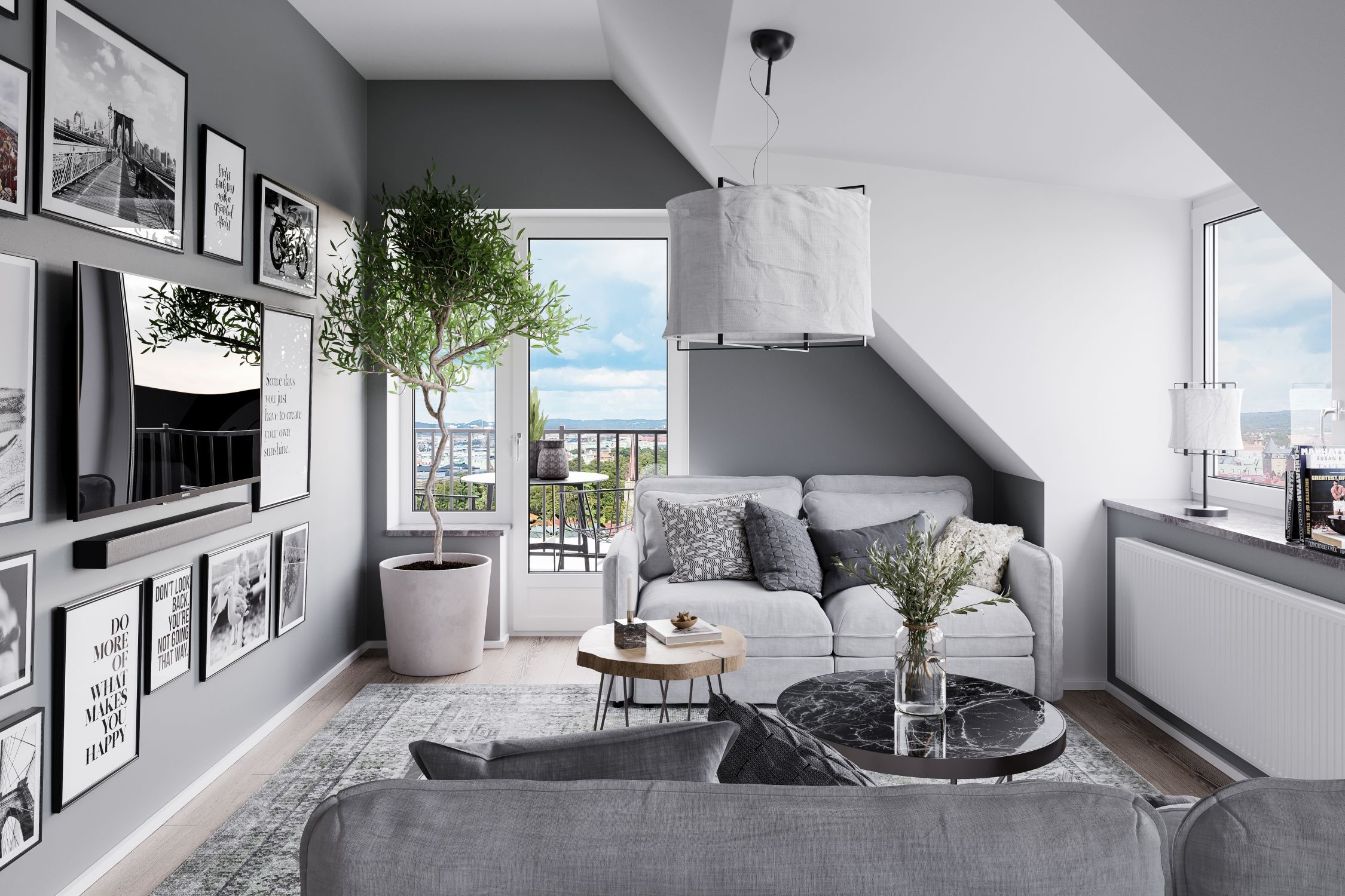 Wohnzimmer, Dekoration Ihres Zuhauses, Tabelle, Pflanze, Innenarchitektur