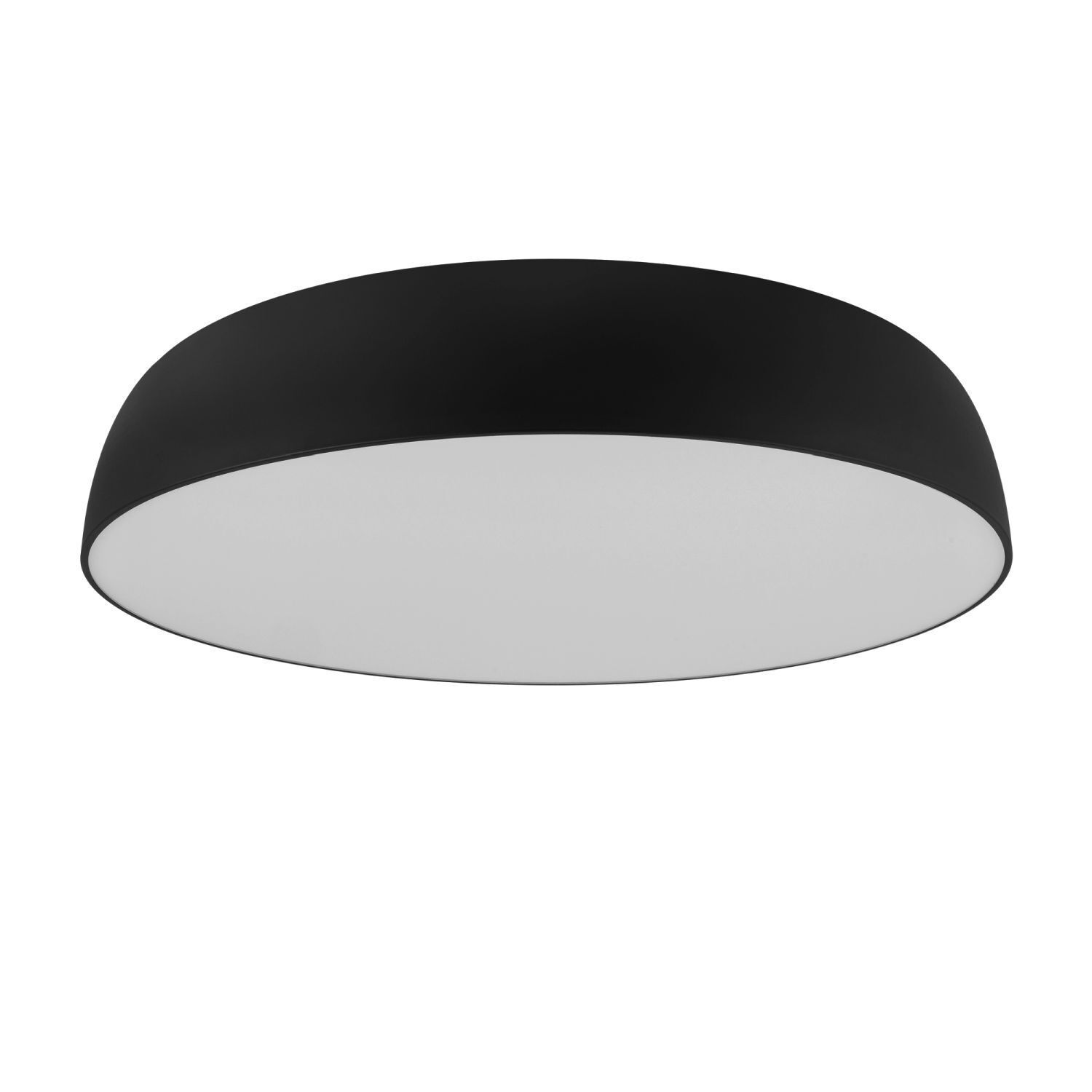 Runde Deckenlampe Schwarz E27 Ø78 cm blendarm wohnlich