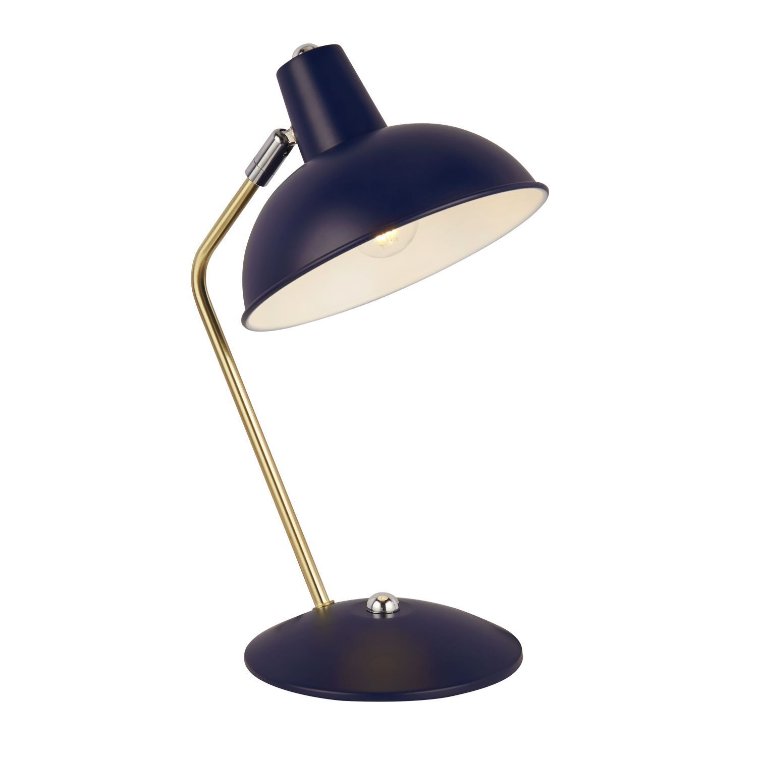 Lampe de bureau réglable E14 36,5 cm métal bleu