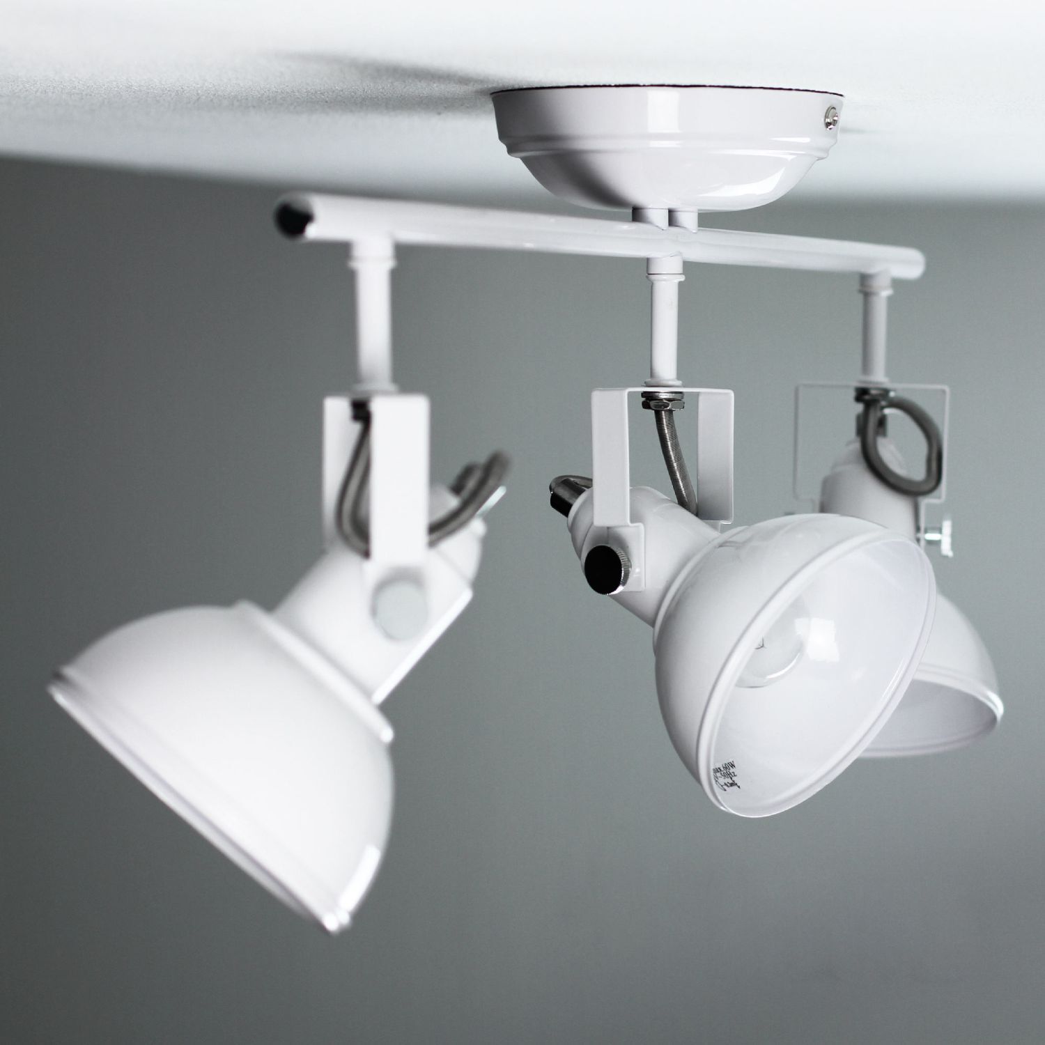 Retro Strahler schwenkbar Weiß 3-flmg E14 GINA Beleuchtung, Leuchte, Lampe