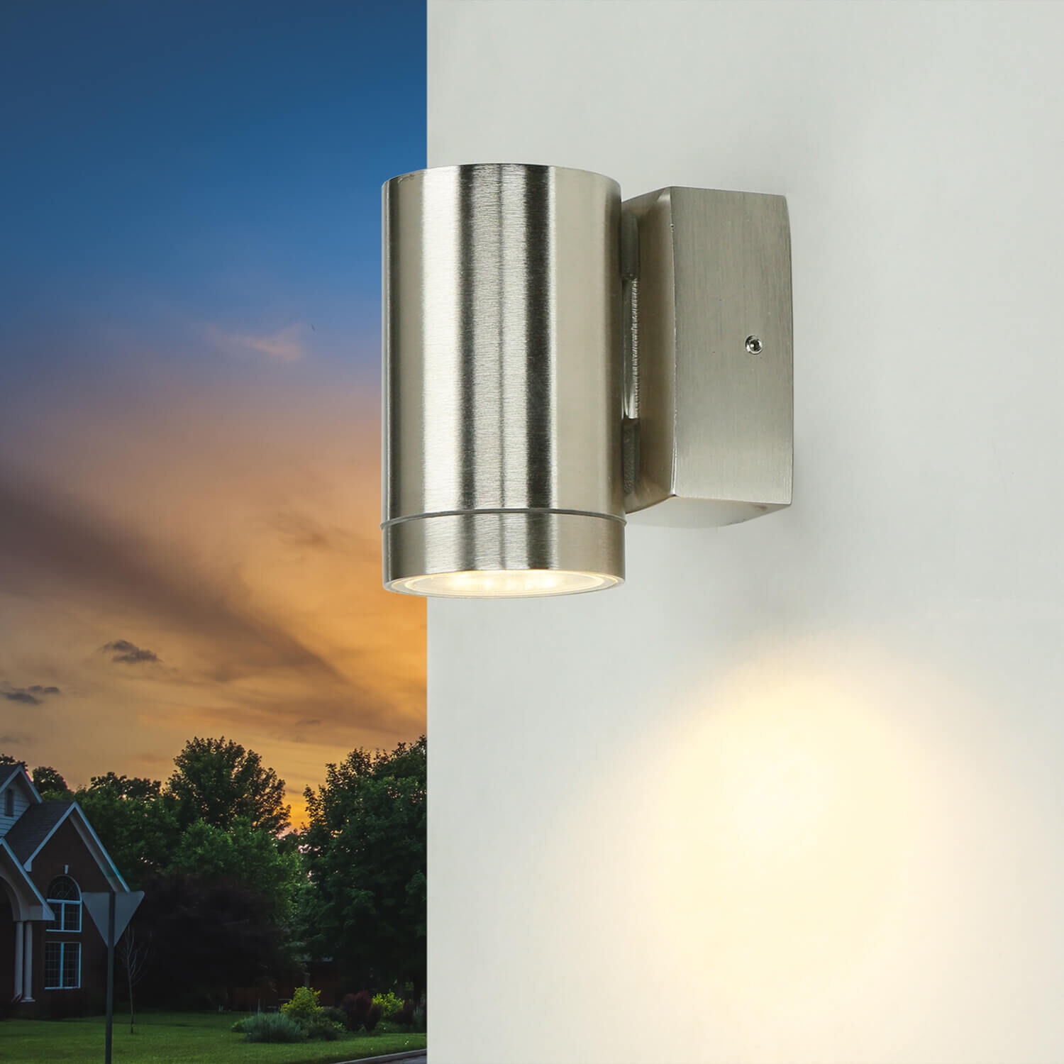 fassadenstrahler-hauswand-down-spot-aussen-messing-nickel-ip64-2 Wandleuchte, Außenleuchte, Edelstahl, Wandlampe, LED-Lampe