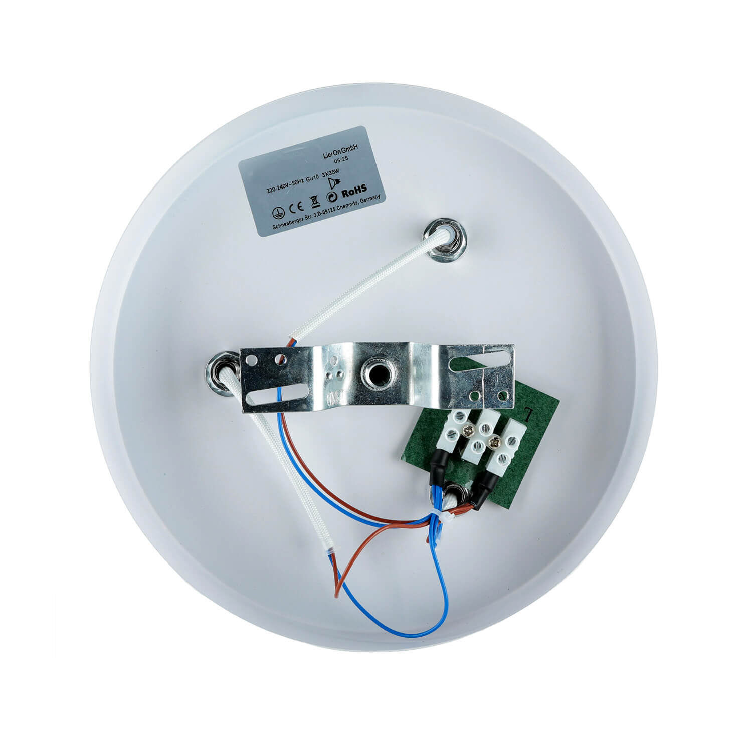 Deckenlampe 3-flammig Weiß Ø 20 cm Metall verstellbar Computerausrüstung, Überwachen, Bildschirm, Teller