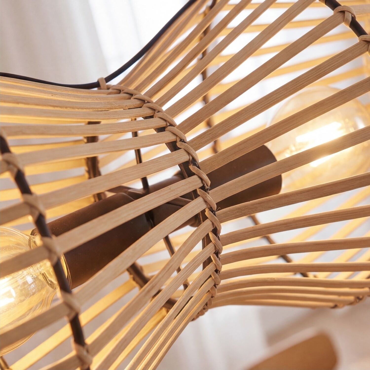 Leuchten, Lichterkette, Rattan, Glimmer-Lampe, Birkenrattan