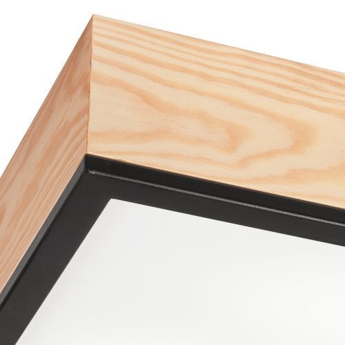 Lampe de plafonnier confortable Pin verre L:31 cm E27 2 flammes Sperrholz, Holz, Schublade, Mobiliar