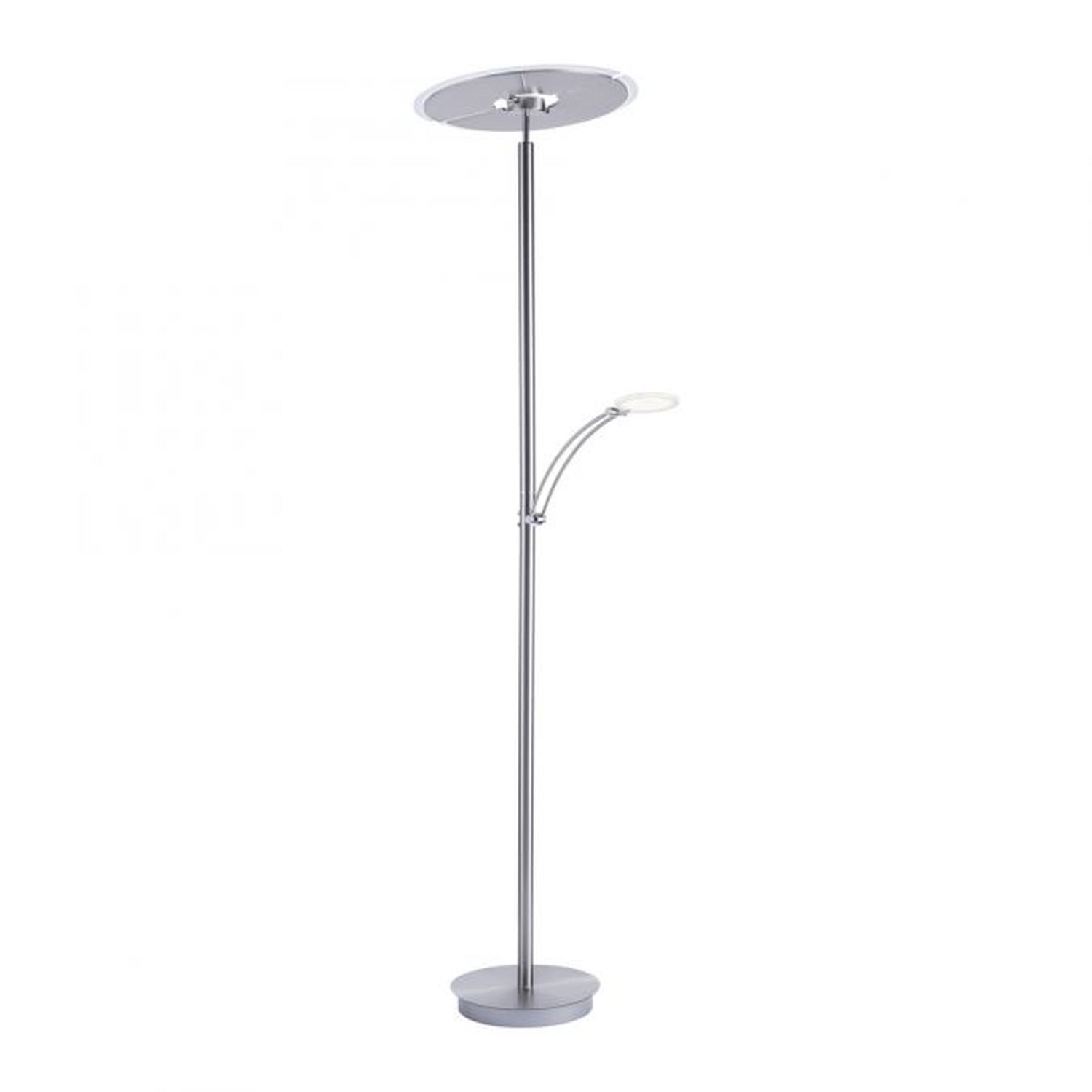 LED Stehlampe mit Lesearm in Stahl Glas 200 cm 5770 lm Lampe