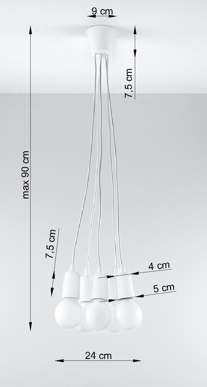 Lampe à suspendre réglable NESSA Blanc Profondeur jusqu'à 90cm