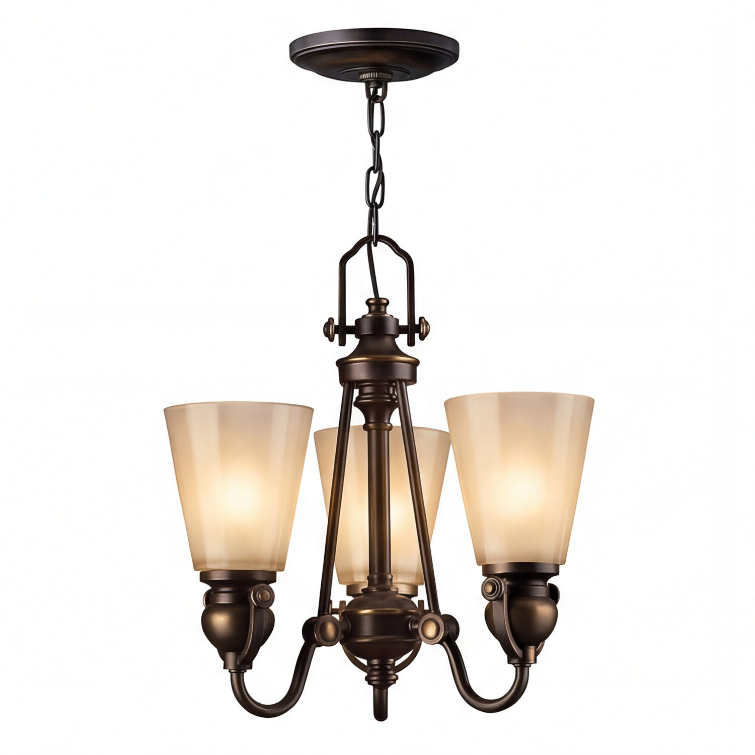 Lustre ANABELL 7 Bronze 3-flmg à raccourcir Lampe