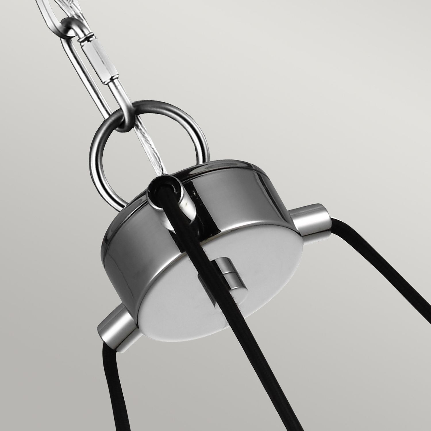 Suspension ronde métal verre Ø 47,9 cm chrome 3 flammes E27
