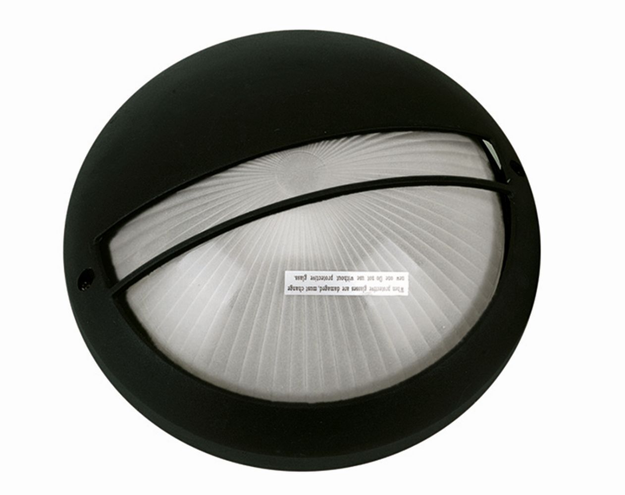 Runde Außenlampe Schwarz Ø26cm IP44 Schwarz Aluminium