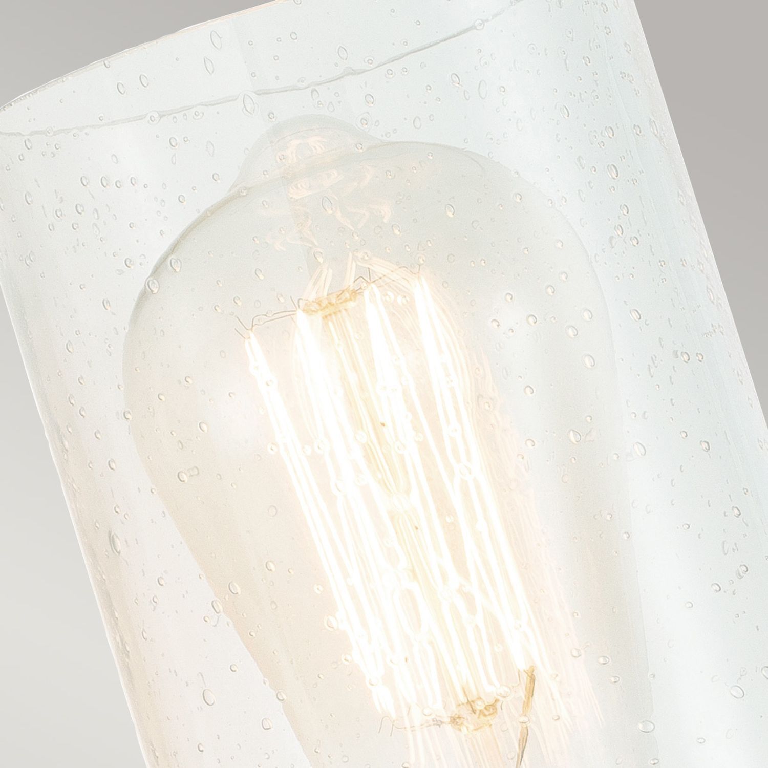 Kleine Wandlampe Metall Regenglas 27,1 cm hoch in Messing
