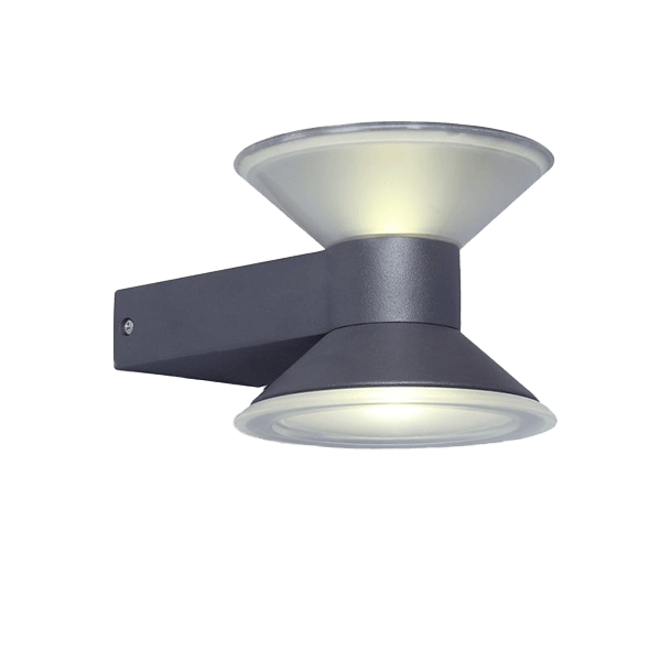 Moderne Außenleuchten Außenleuchte, Wandleuchte, LED, Grau, Zweifach-Lampe