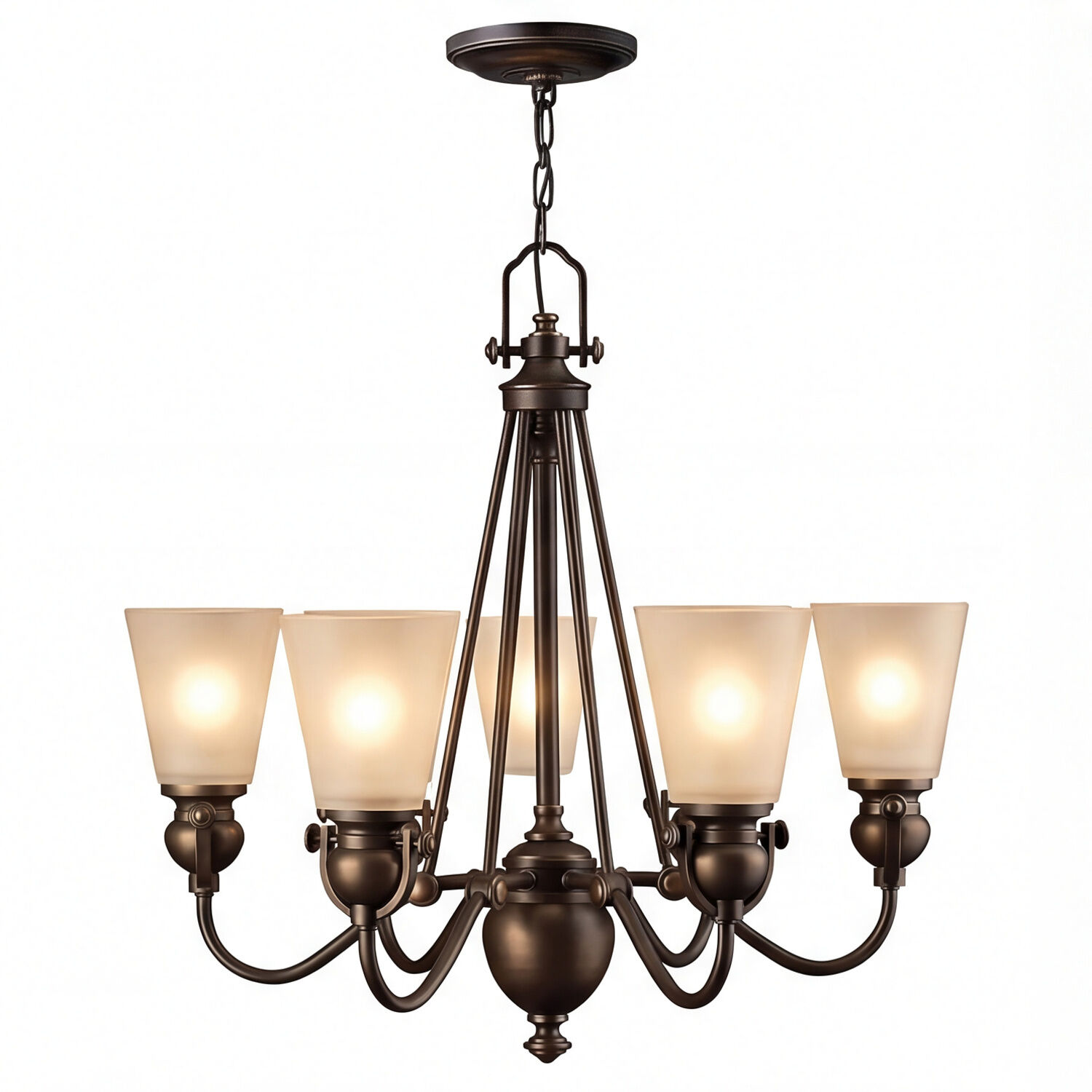 Lustre ANABELL 7 Bronze 6xE27 raccourcissable Lampe