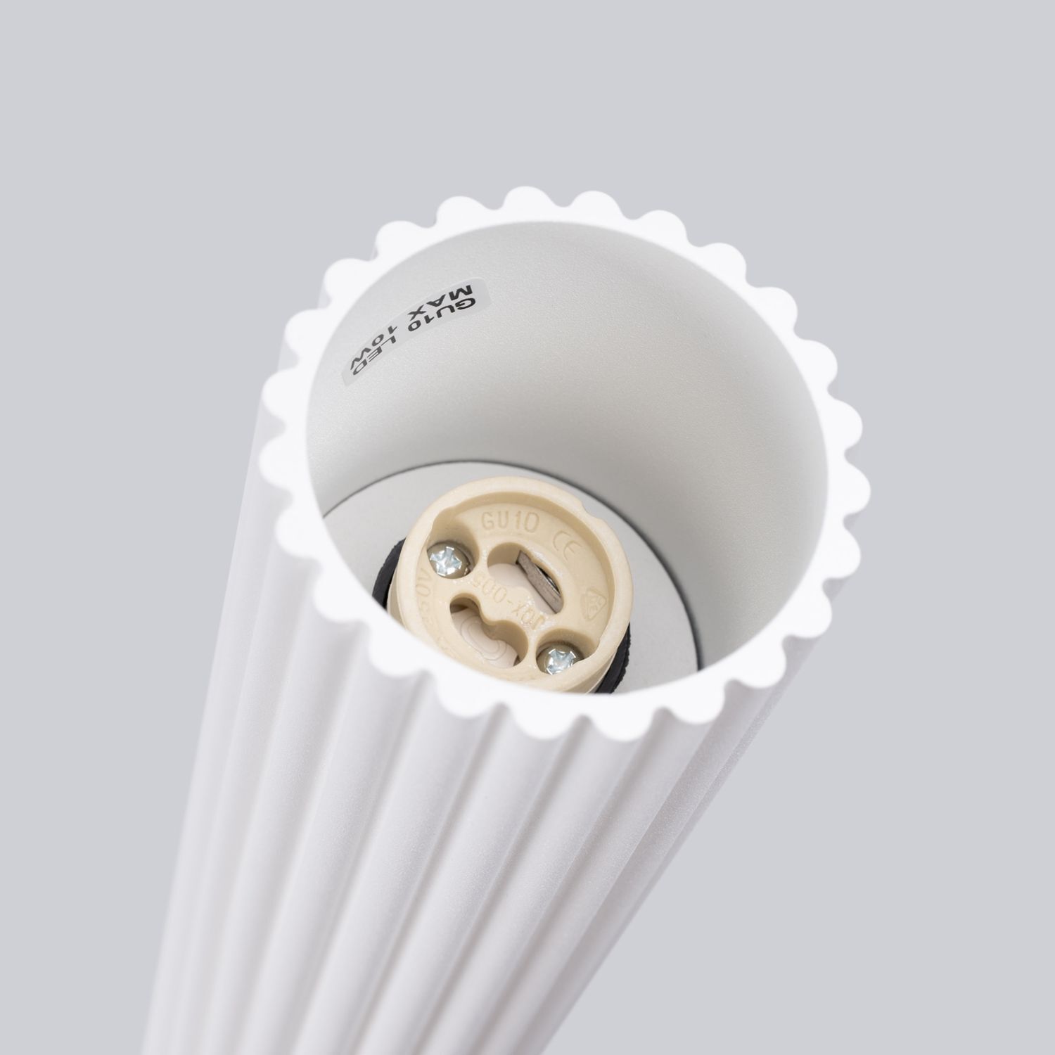 Deckenspot Weiß Ø 6,5 cm 60 cm hoch GU10 Aufputz Aluminium